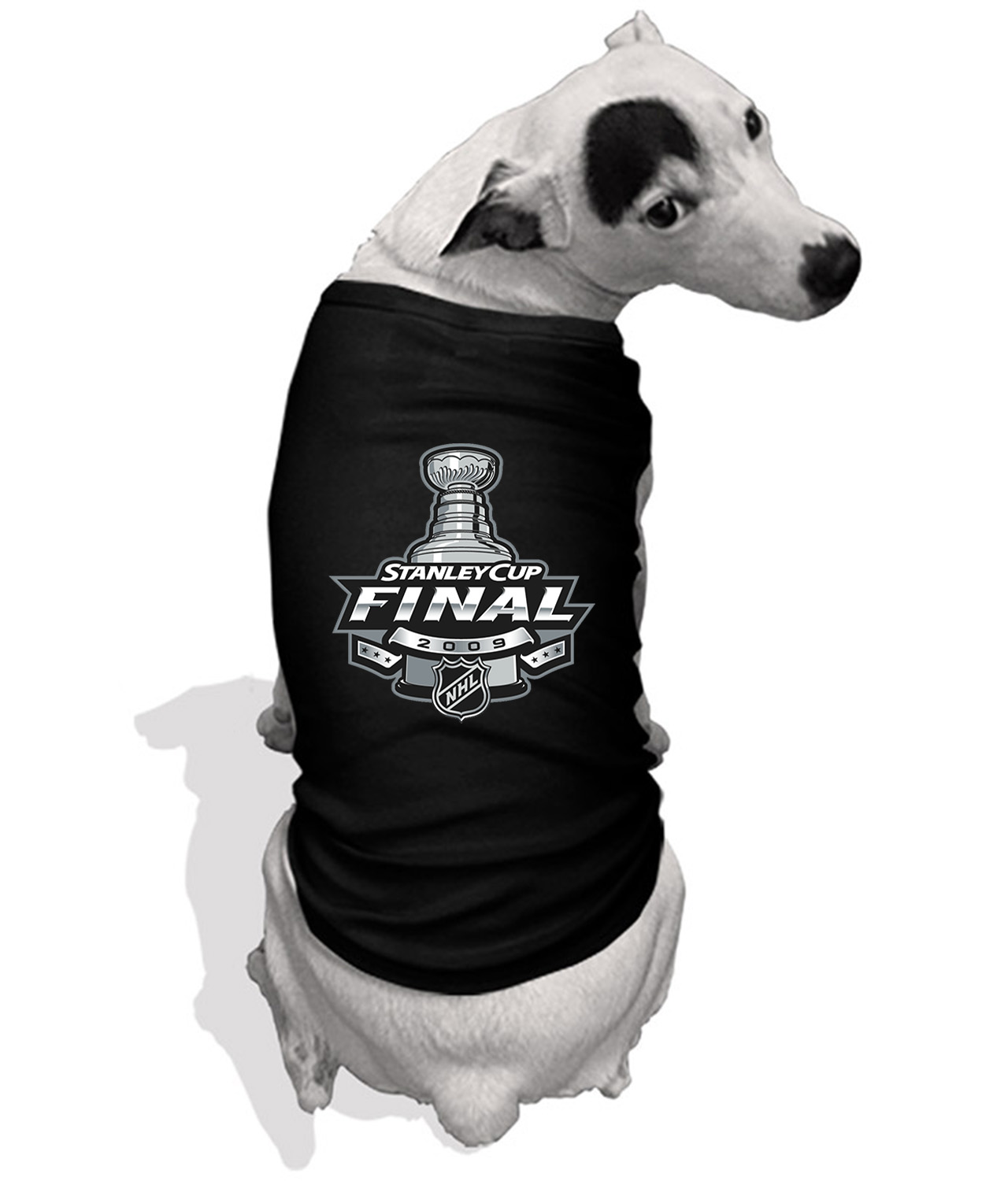 2009 NHL Stanley Cup Final - Detroit Red Wings Vs Pittsburgh Penguins Hockey Logo Symbol Emblem Customized Design on Doggie Puppy Dog Tank Tshirt