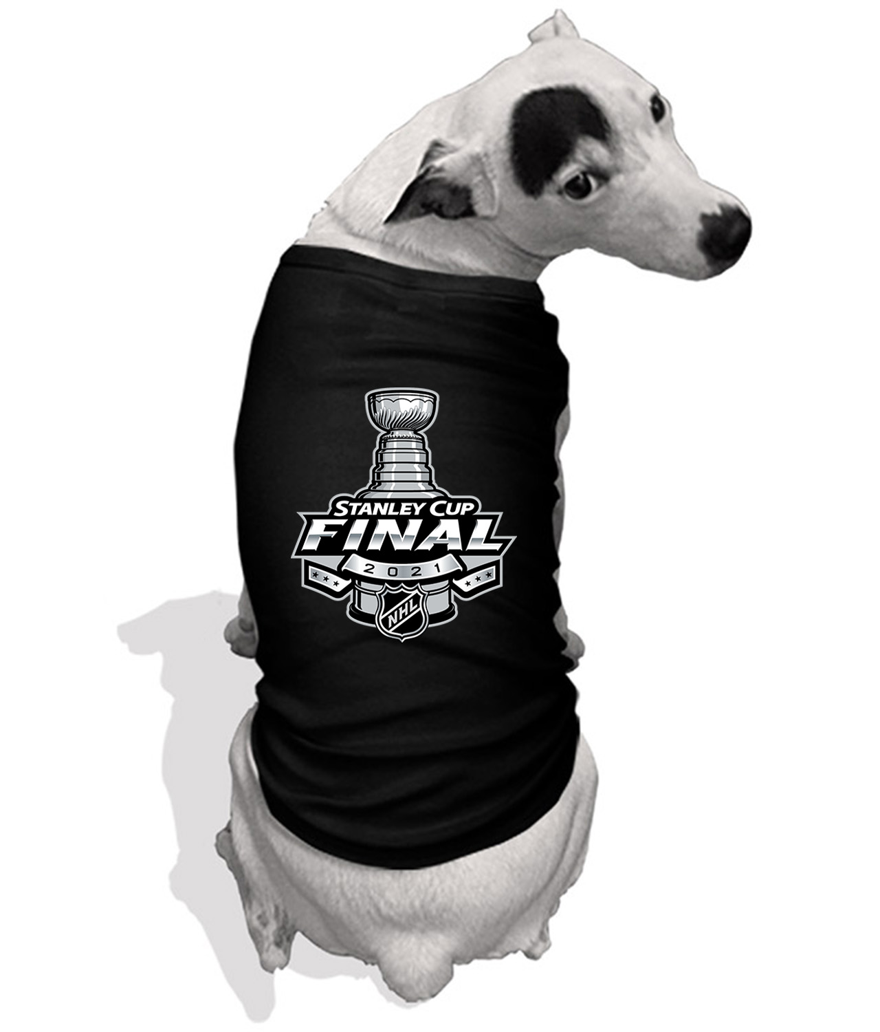 The NHL 2021 Stanley Cup Final Hockey Logo Symbol Emblem Customized Design on Doggie Puppy Dog Tank Tshirt