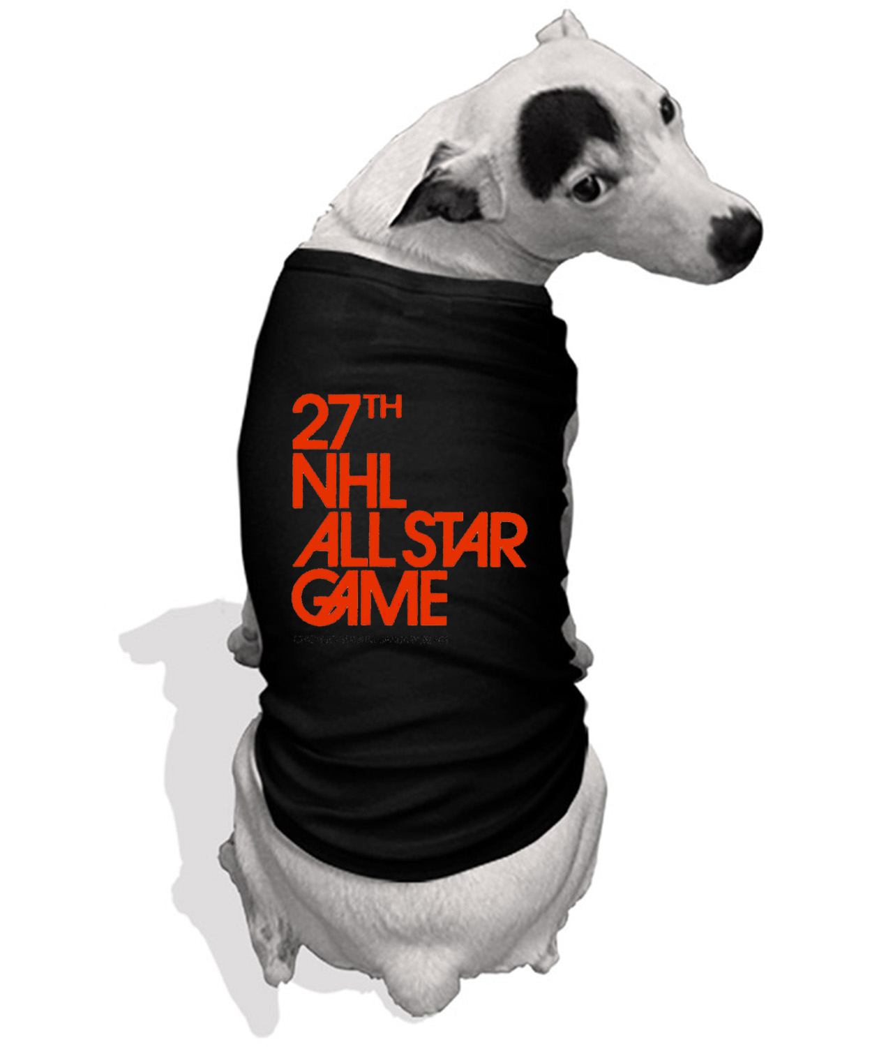 1974 NHL All-Star Game - Chicago, IL Hockey Logo Symbol Emblem Customized Design on Doggie Puppy Dog Tank Tshirt