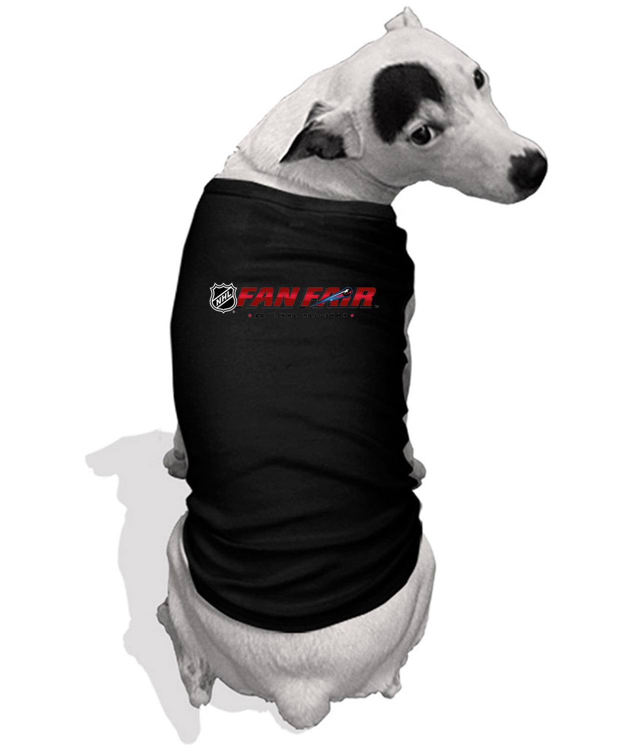 NHL All-Star Game Fan Fair 2011 Hockey Logo Symbol Emblem Customized Design on Doggie Puppy Dog Tank Tshirt