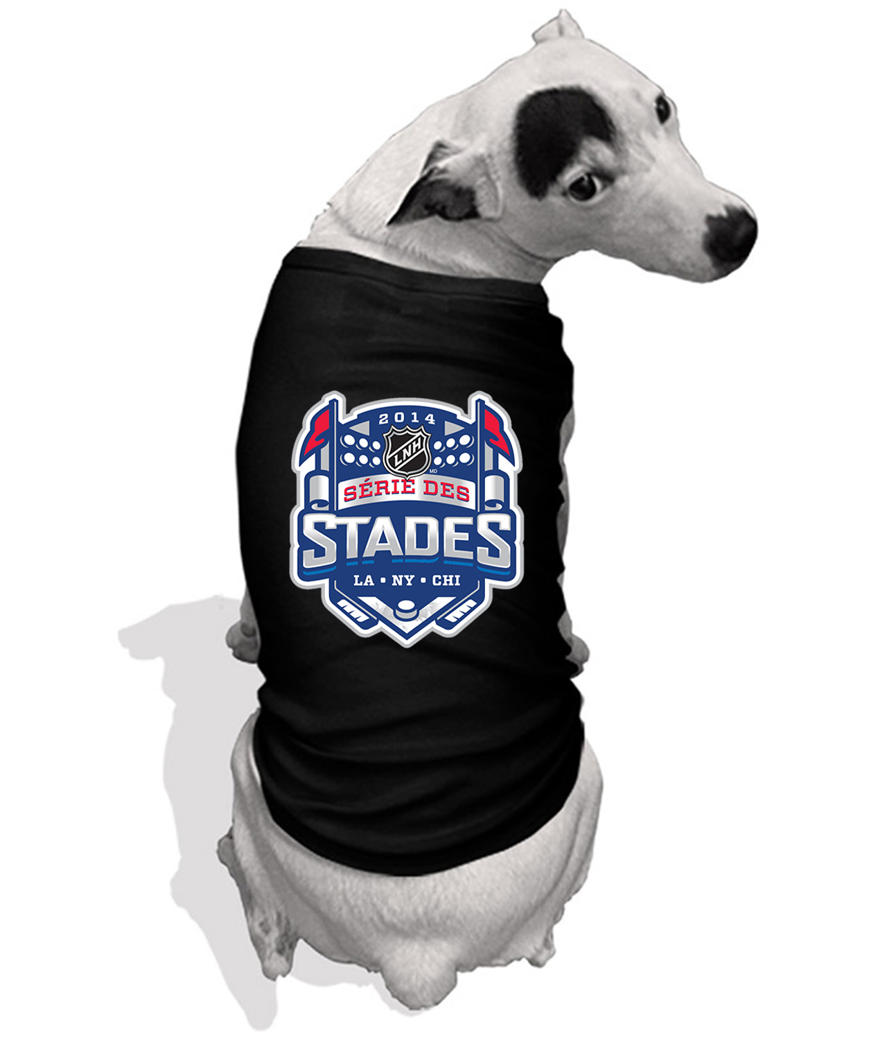 2014 NHL Stadium Series French - 2014 LNH Serie Des Stades Hockey Logo Symbol Emblem Customized Design on Doggie Puppy Dog Tank Tshirt