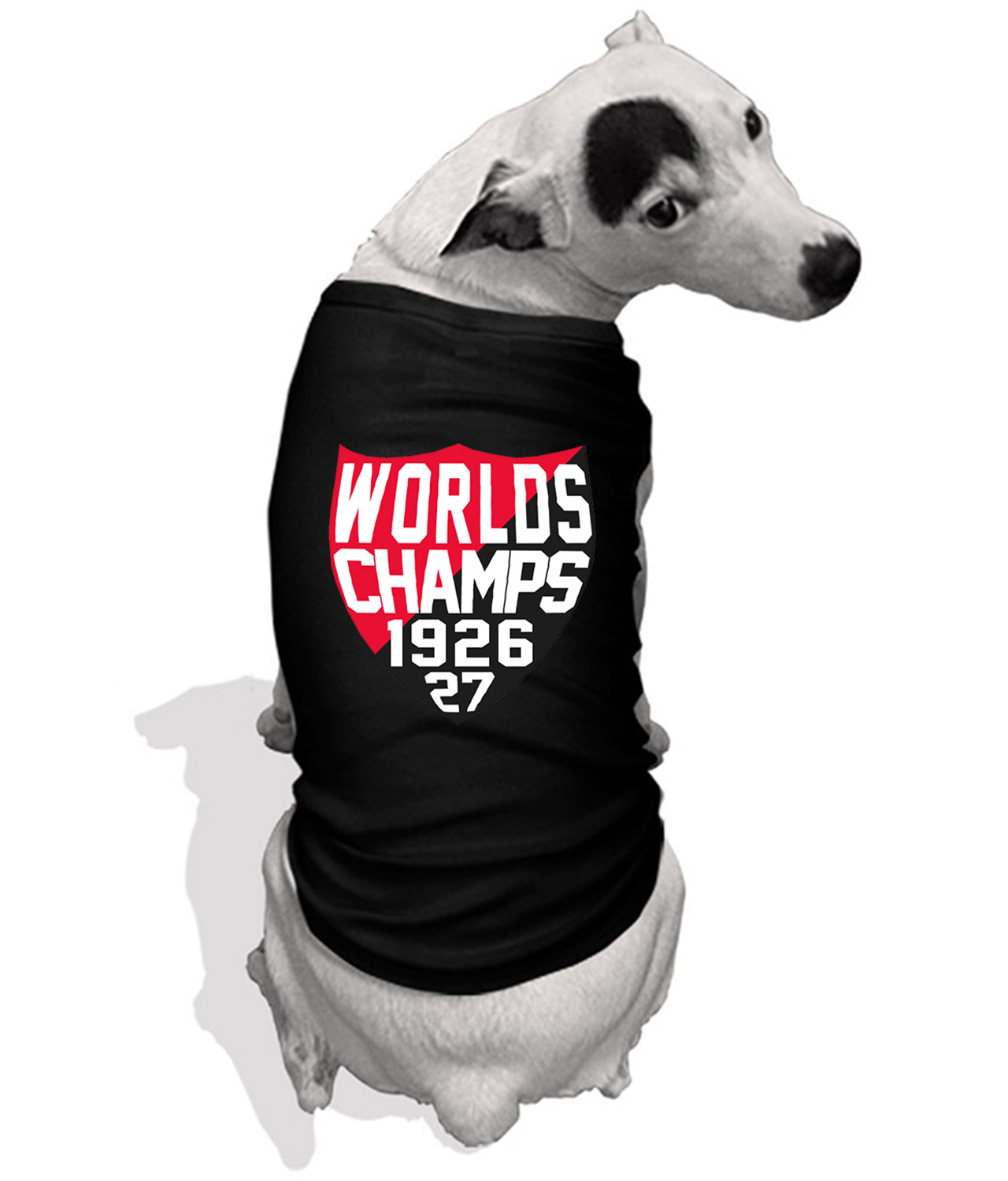 Ottawa Senators 1926-27 World's Champs (Stanley Cup) Shield Hockey Logo Symbol Emblem Customized Design on Doggie Puppy Dog Tank Tshirt