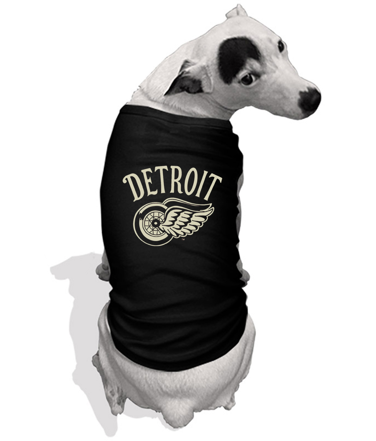 Detroit Red Wings 2014 Winter Classic Vintage Style Hockey Logo Symbol Emblem Customized Design on Doggie Puppy Dog Tank Tshirt