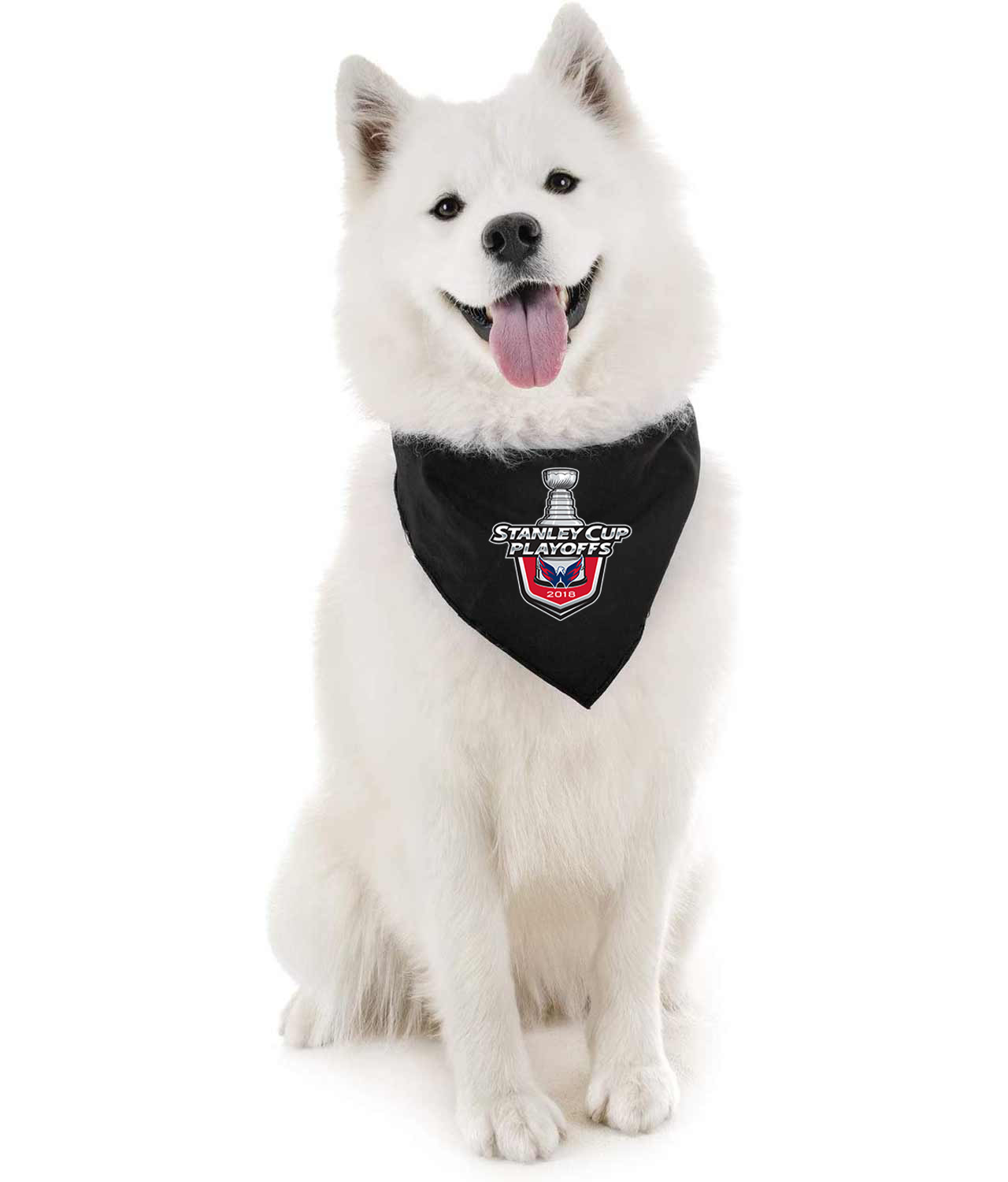 Washington Capitals 2018 Stanley Cup Playoffs Hockey Logo Symbol Emblem Customized Design on Doggie Puppy Dog Bandana