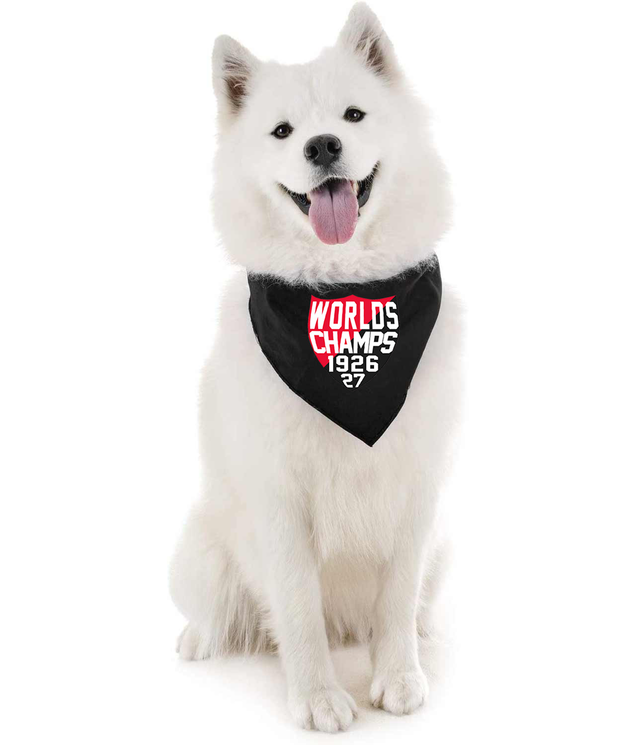 Ottawa Senators 1926-27 World's Champs (Stanley Cup) Shield Hockey Logo Symbol Emblem Customized Design on Doggie Puppy Dog Bandana