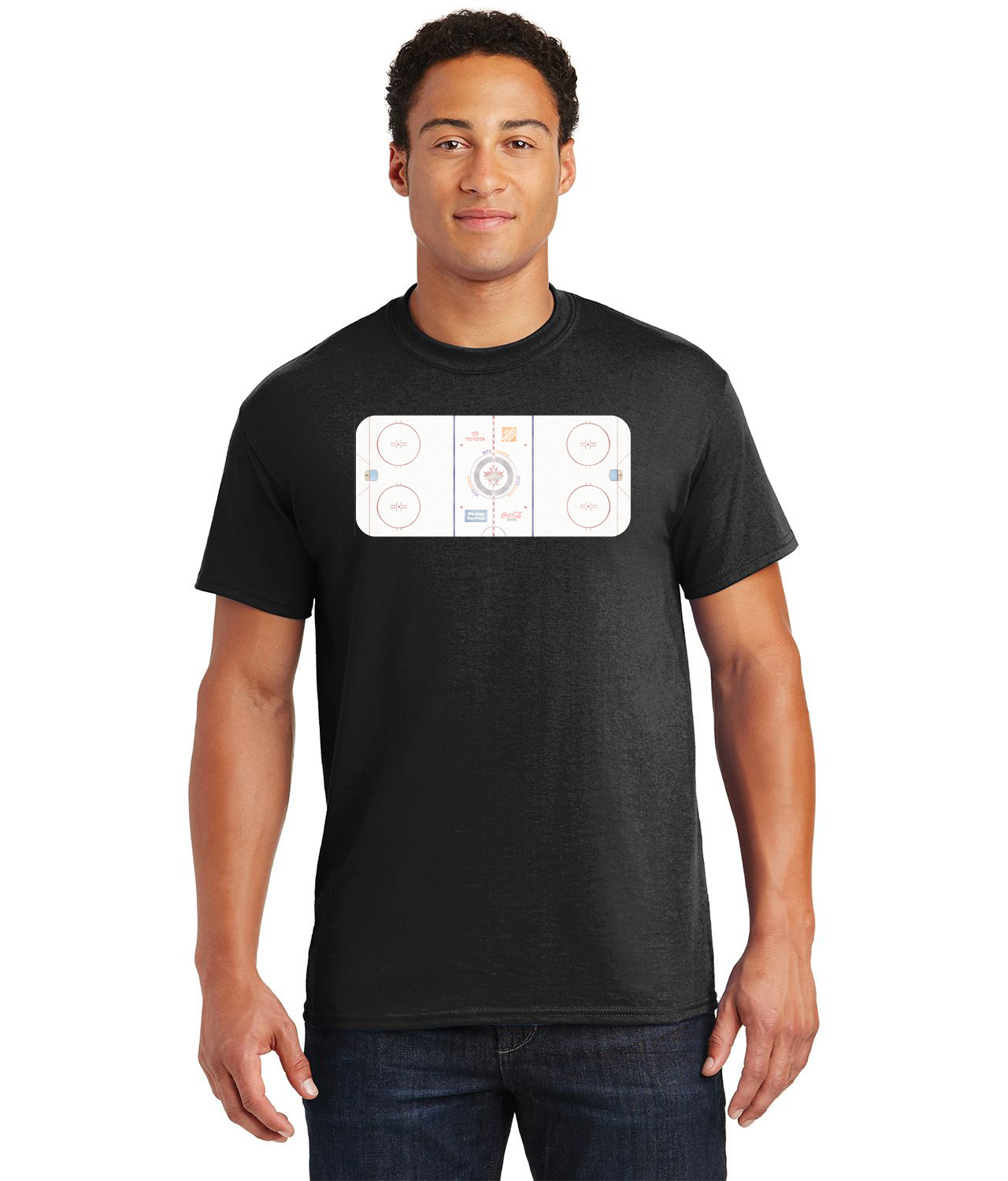 Winnipeg Jets MTS Place Stadium Ice Surface Hockey Logo Customized Design on  Unisex Tshirt Tee