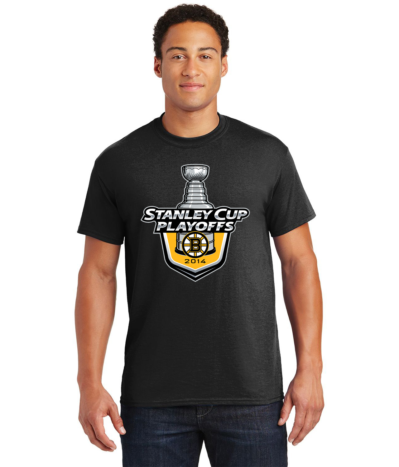 2014 Stanley Cup Playoffs - Boston Bruins Hockey Logo Customized Design on  Unisex Tshirt Tee
