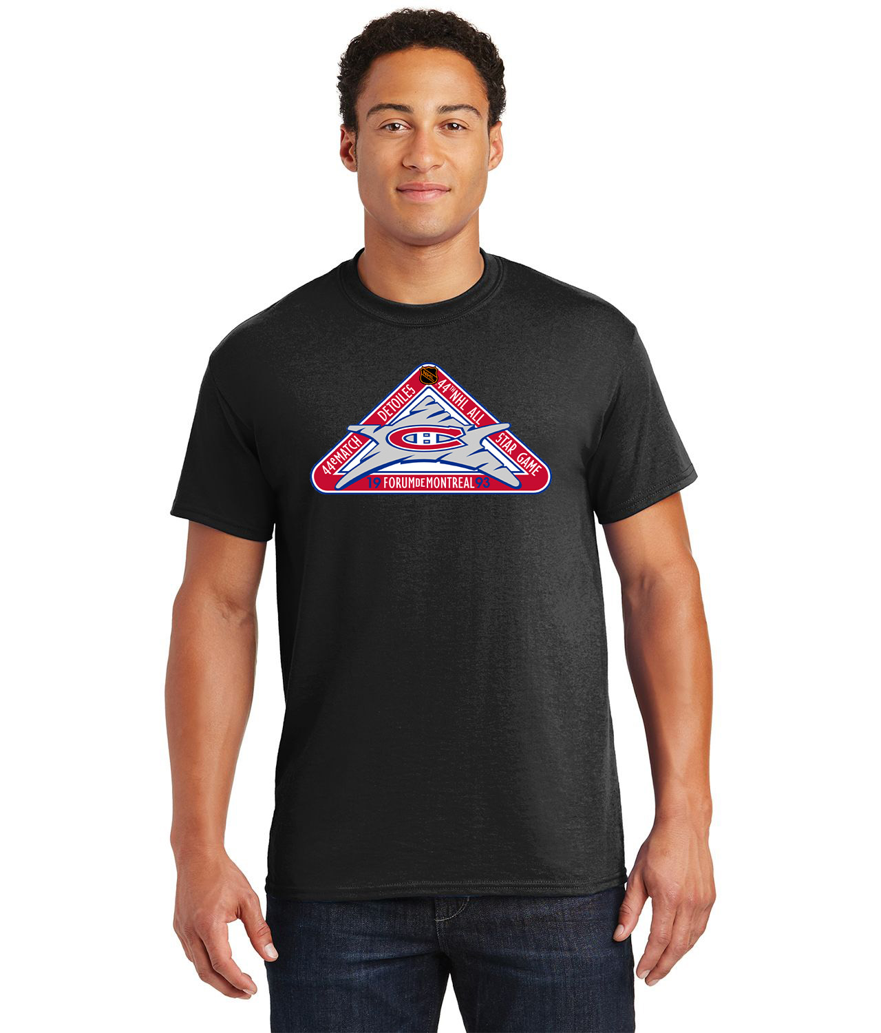 1993 44th NHL All-Star Game In Montreal, Quebec Hockey Logo Customized Design on  Unisex Tshirt Tee