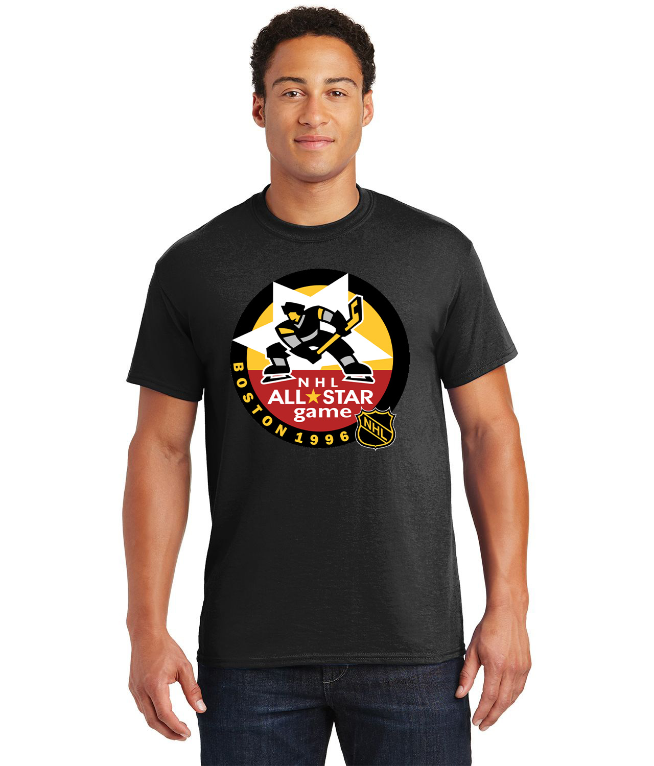 1996 NHL All-Star Game In Boston, Massachusetts Hockey Logo Customized Design on  Unisex Tshirt Tee