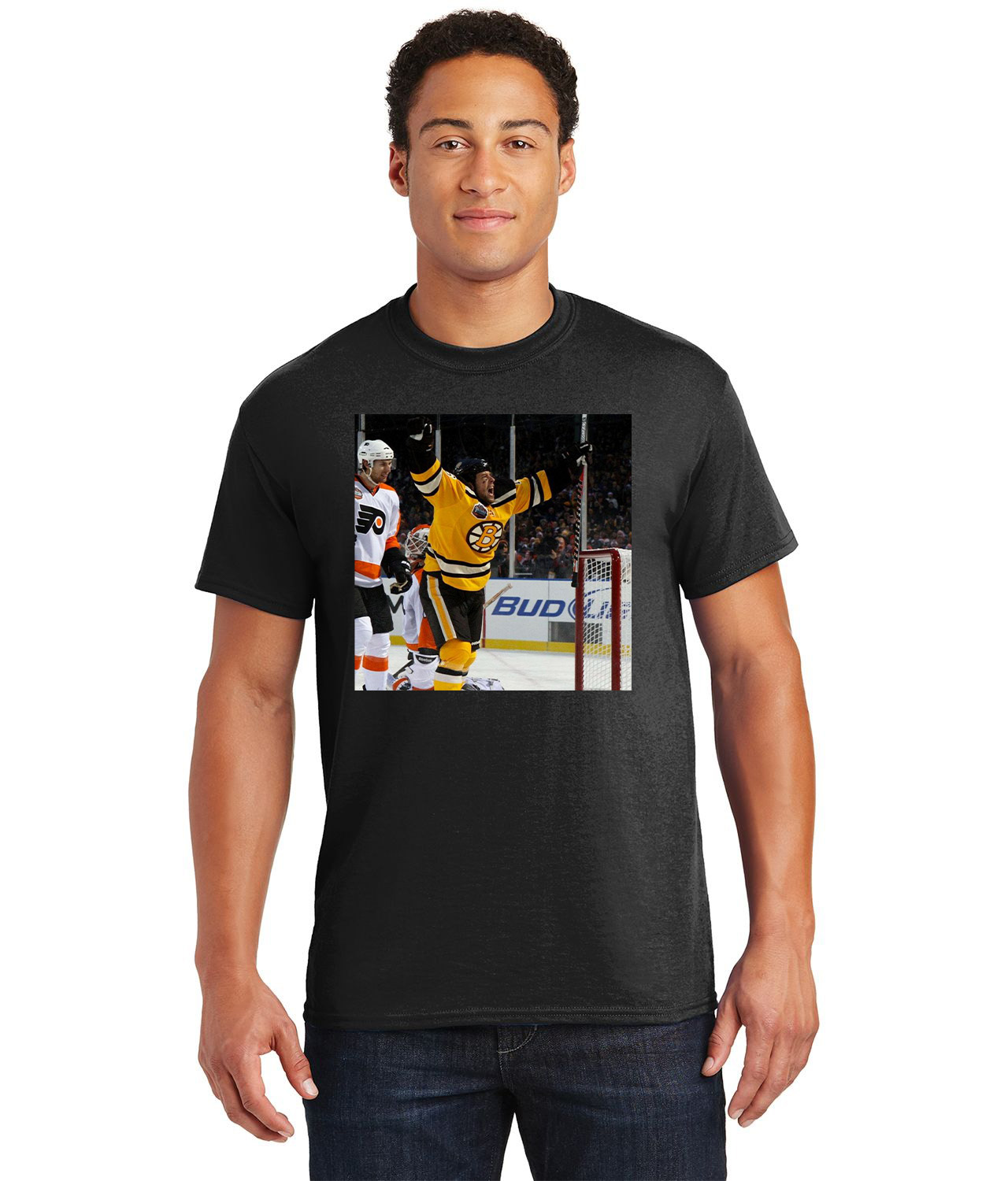 Marco Sturm Retro Boston Bruins 2010 NHL Winter Classic Hockey Logo Customized Design on  Unisex Tshirt Tee