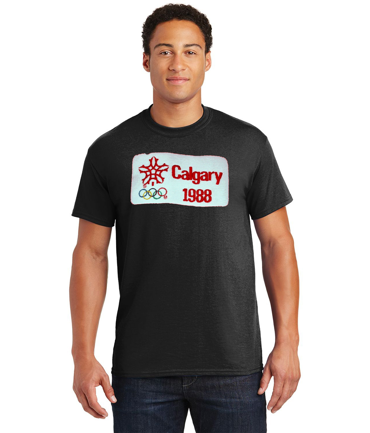 1988 Winter Olympics In Calgary - Calgary Flames Hockey Logo Customized Design on  Unisex Tshirt Tee