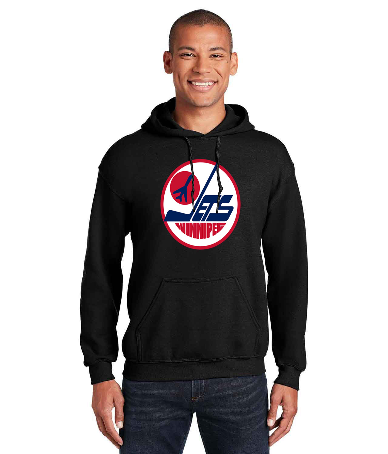 Winnipeg Jets Jersey 1979 Hockey Logo Customized Design on Unisex Hooded Sweatshirt