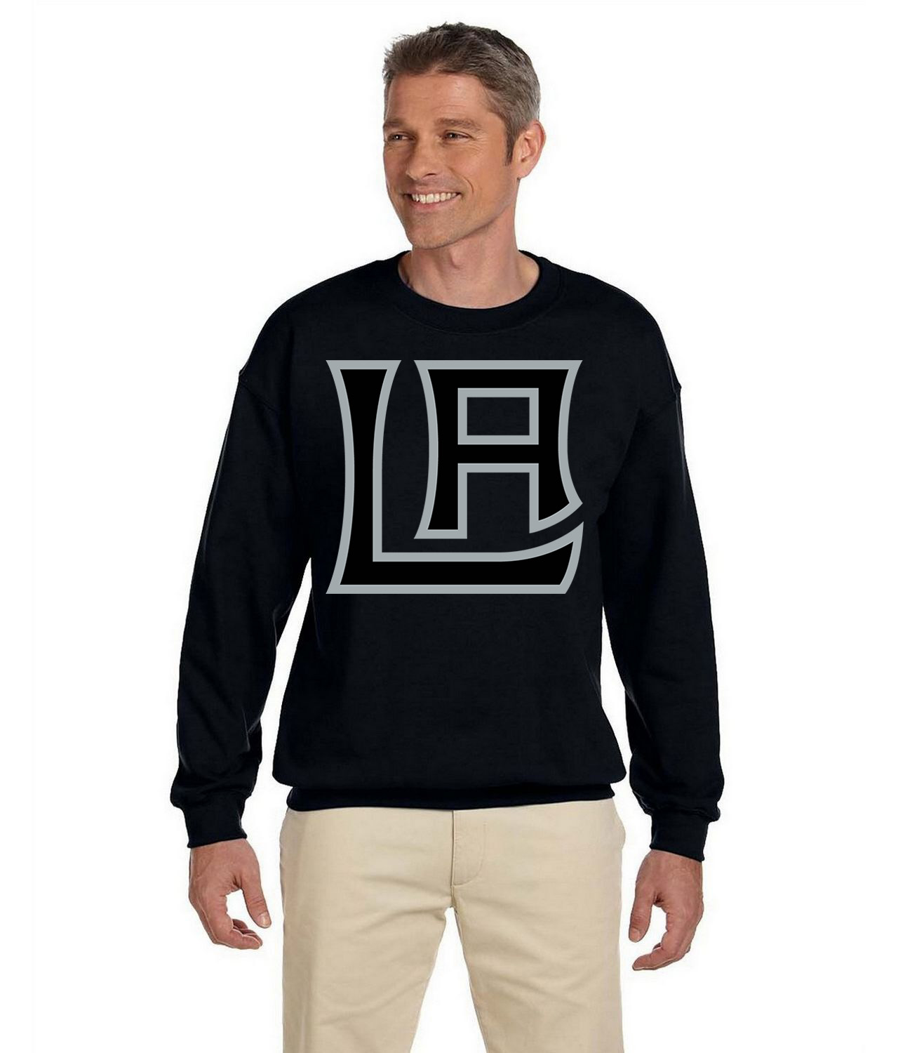 Los Angeles Kings 2014 NHL Stadium Series Game Specialty Hockey Logo Symbol Emblem Customized Design on Unisex Crewneck Sweatshirt