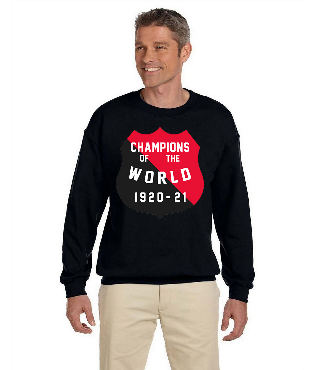 Ottawa Senators World's Champs (Stanley Cup) 1920-21 Hockey Logo Symbol Emblem Customized Design on Unisex Crewneck Sweatshirt
