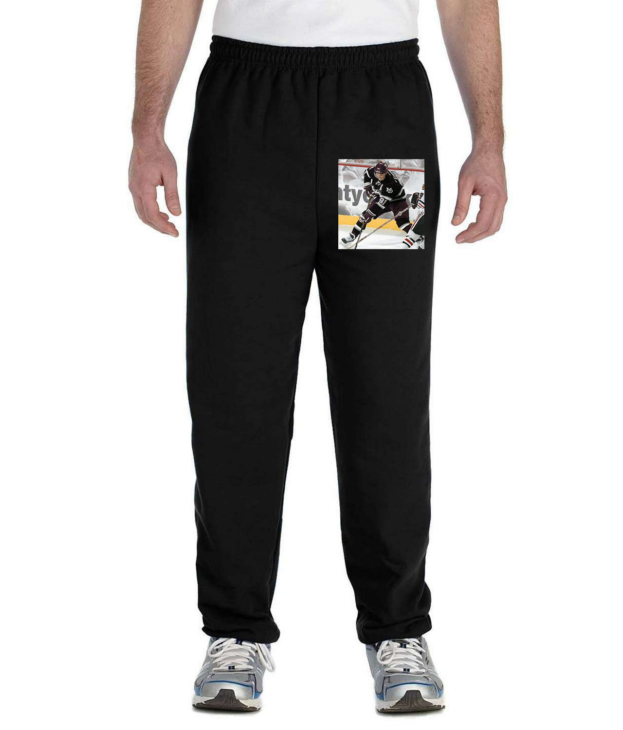 2003 Anaheim Ducks Sergei Fedorov Photo Logo Symbol Emblem Customized Design on Unisex Closed-Bottom Sweatpants