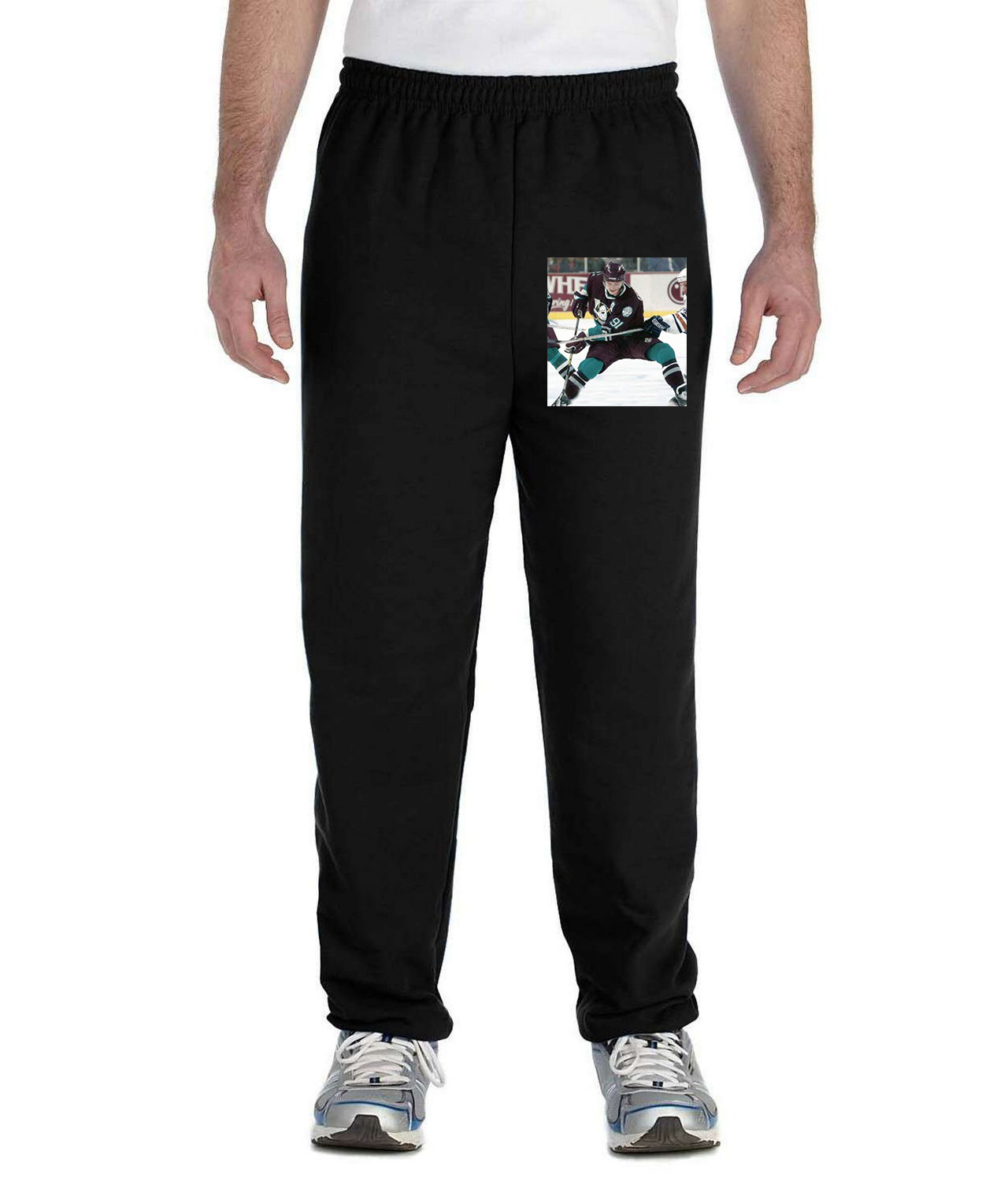 2005 Anaheim Ducks Sergei Fedorov Photo Logo Symbol Emblem Customized Design on Unisex Closed-Bottom Sweatpants