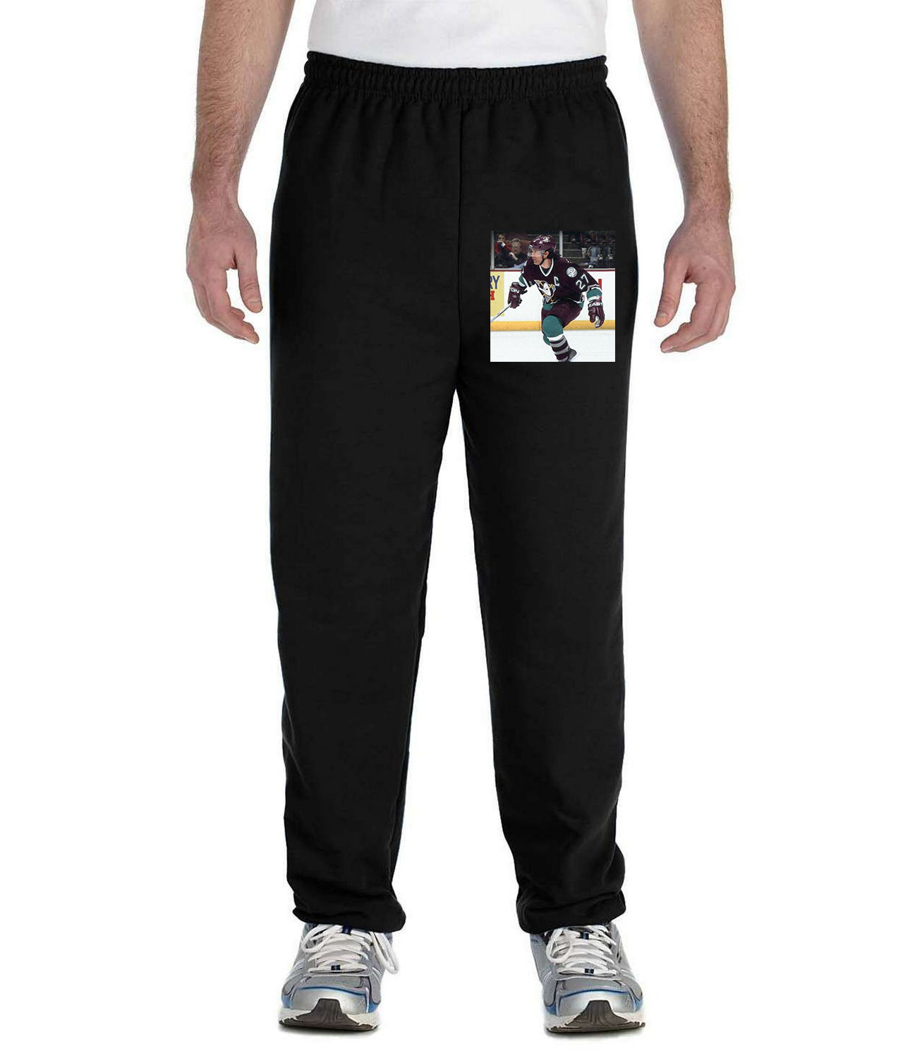 2005 Anaheim Ducks Scott Niedermayer Photo Logo Symbol Emblem Customized Design on Unisex Closed-Bottom Sweatpants