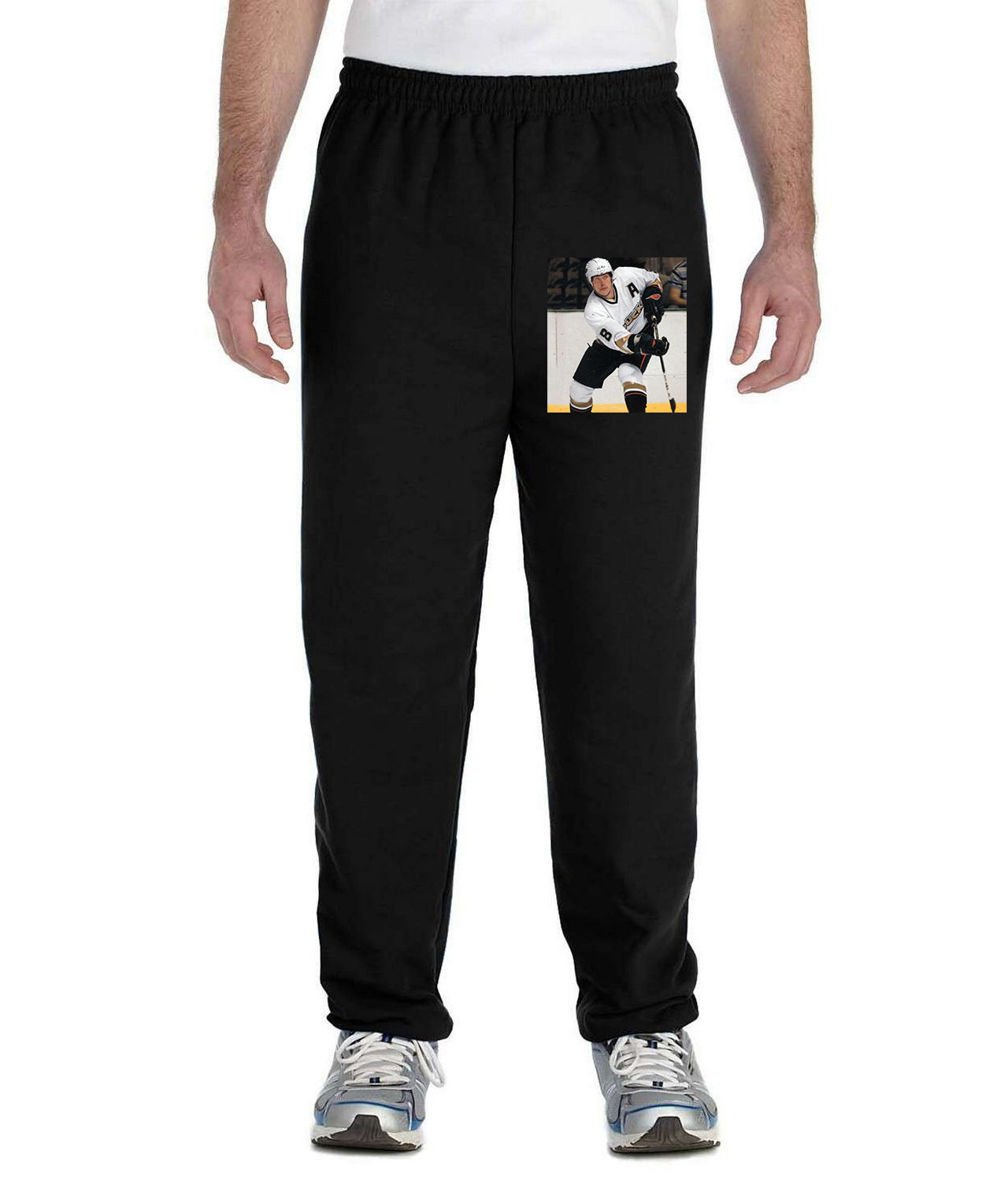 2006 Anaheim Ducks Teemu Selanne Photo Logo Symbol Emblem Customized Design on Unisex Closed-Bottom Sweatpants