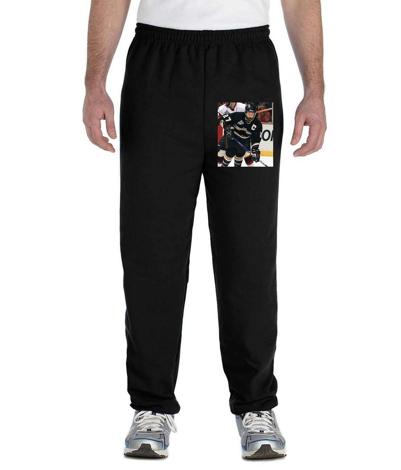 2006 Anaheim Ducks Scott Niedermayer Photo Logo Symbol Emblem Customized Design on Unisex Closed-Bottom Sweatpants