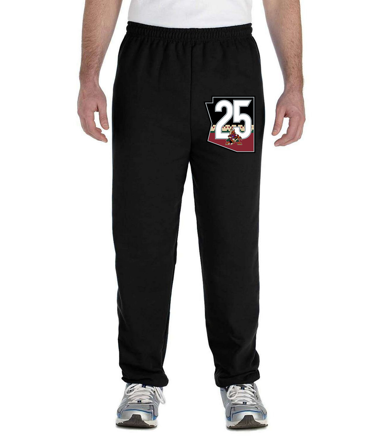 Arizona Phoenix Coyotes 25th Anniversary 2020 Logo Symbol Emblem Customized Design on Unisex Closed-Bottom Sweatpants