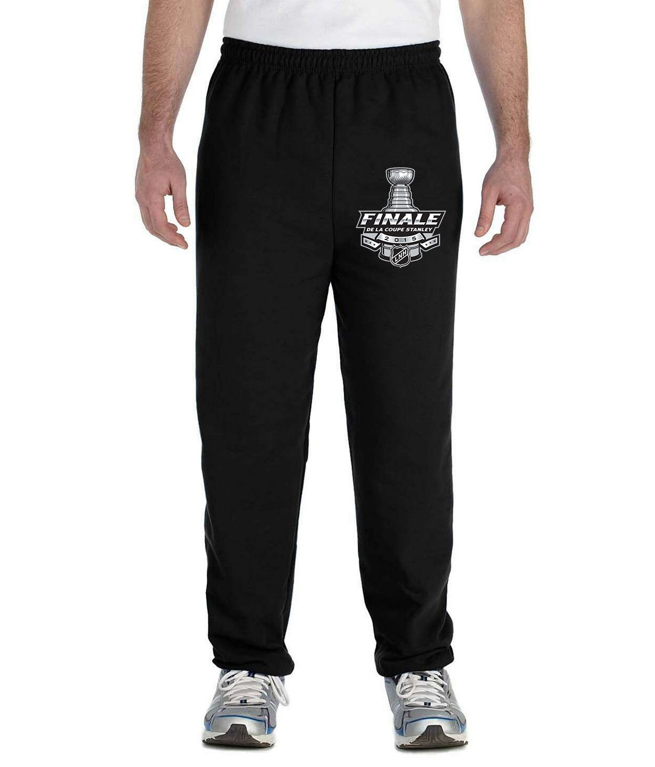 2015 NHL Stanley Cup Final French - 2015 Finale De La Coupe Stanley Francais LNH Logo Emblem Customized Design on Unisex Closed-Bottom Sweatpants