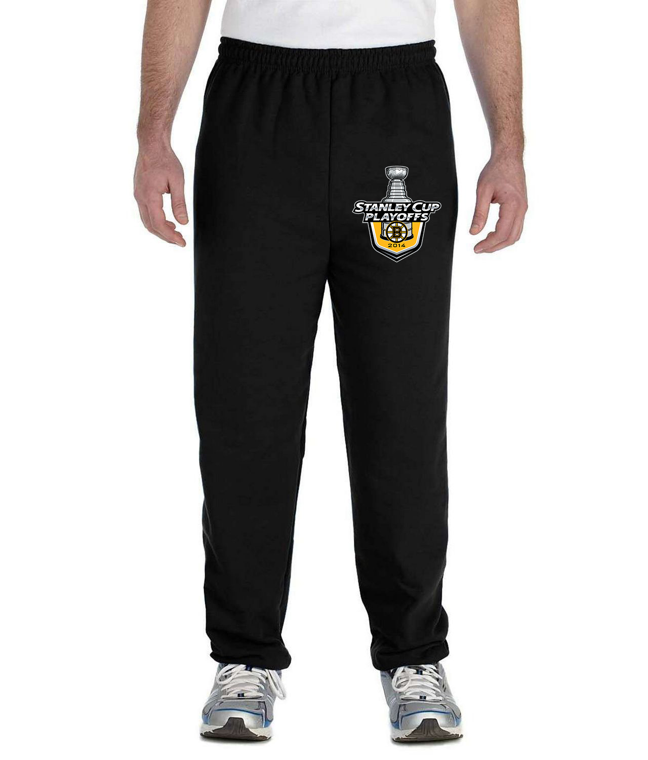 2014 Stanley Cup Playoffs - Boston Bruins Logo Symbol Emblem Customized Design on Unisex Closed-Bottom Sweatpants