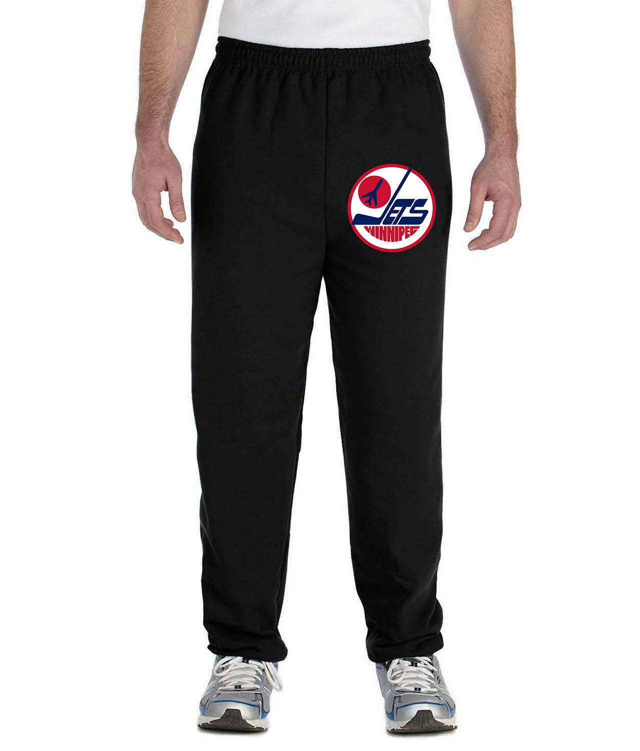 Winnipeg Jets Jersey 1979 Logo Symbol Emblem Customized Design on Unisex Closed-Bottom Sweatpants