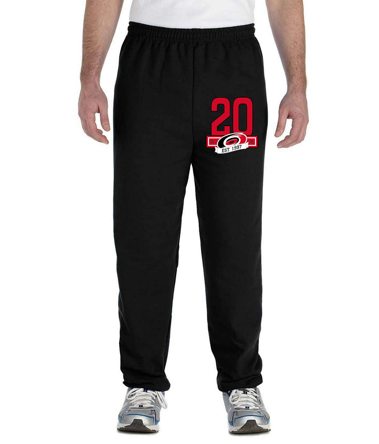 20th Anniversary Of The Carolina Hurricanes Logo Symbol Emblem Customized Design on Unisex Closed-Bottom Sweatpants