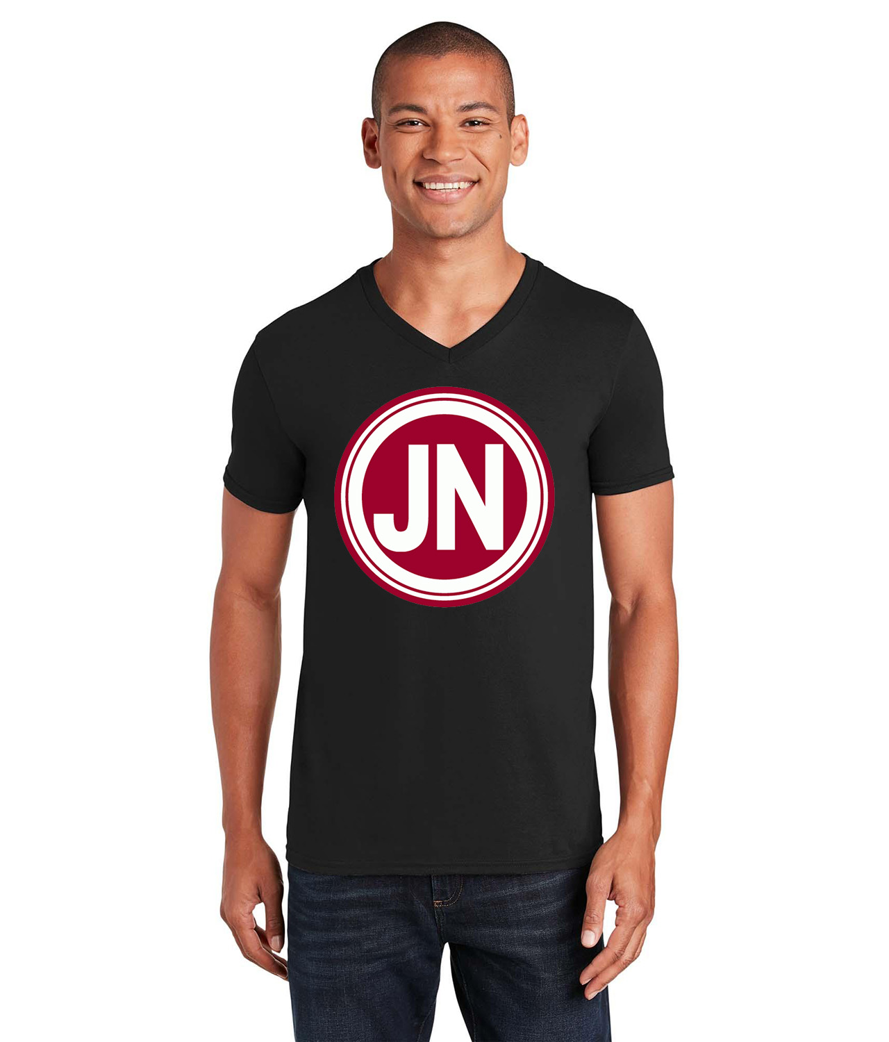 Arizona Phoenix Coyotes Jukka Nieminen Memorial Hockey Logo Symbol Emblem Customized Design on Unisex V-Neck T-Shirt Tee