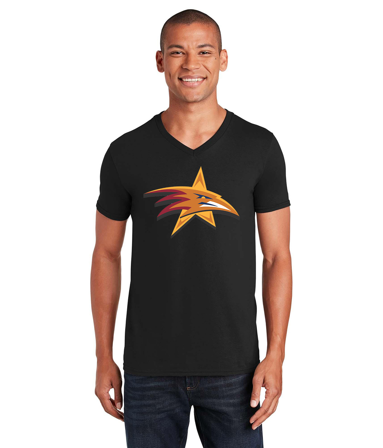 Cancelled 2005 NHL All-Star Game Hockey Logo Symbol Emblem Customized Design on Unisex V-Neck T-Shirt Tee