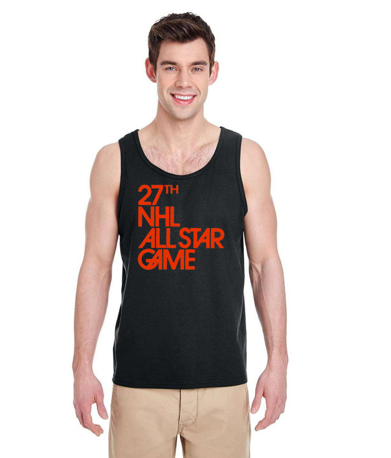 1974 NHL All-Star Game - Chicago, IL Hockey Logo Symbol Emblem Customized Design on Unisex Tank Top