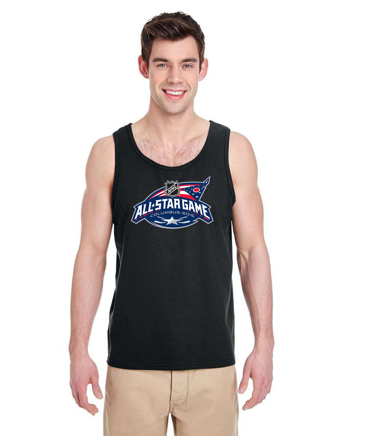 2015 NHL All-Star Game Columbus, Ohio Hosted By Columbus Blue Jackets Jan 25, 2015 Hockey Logo Symbol Emblem Customized Design on Unisex Tank Top