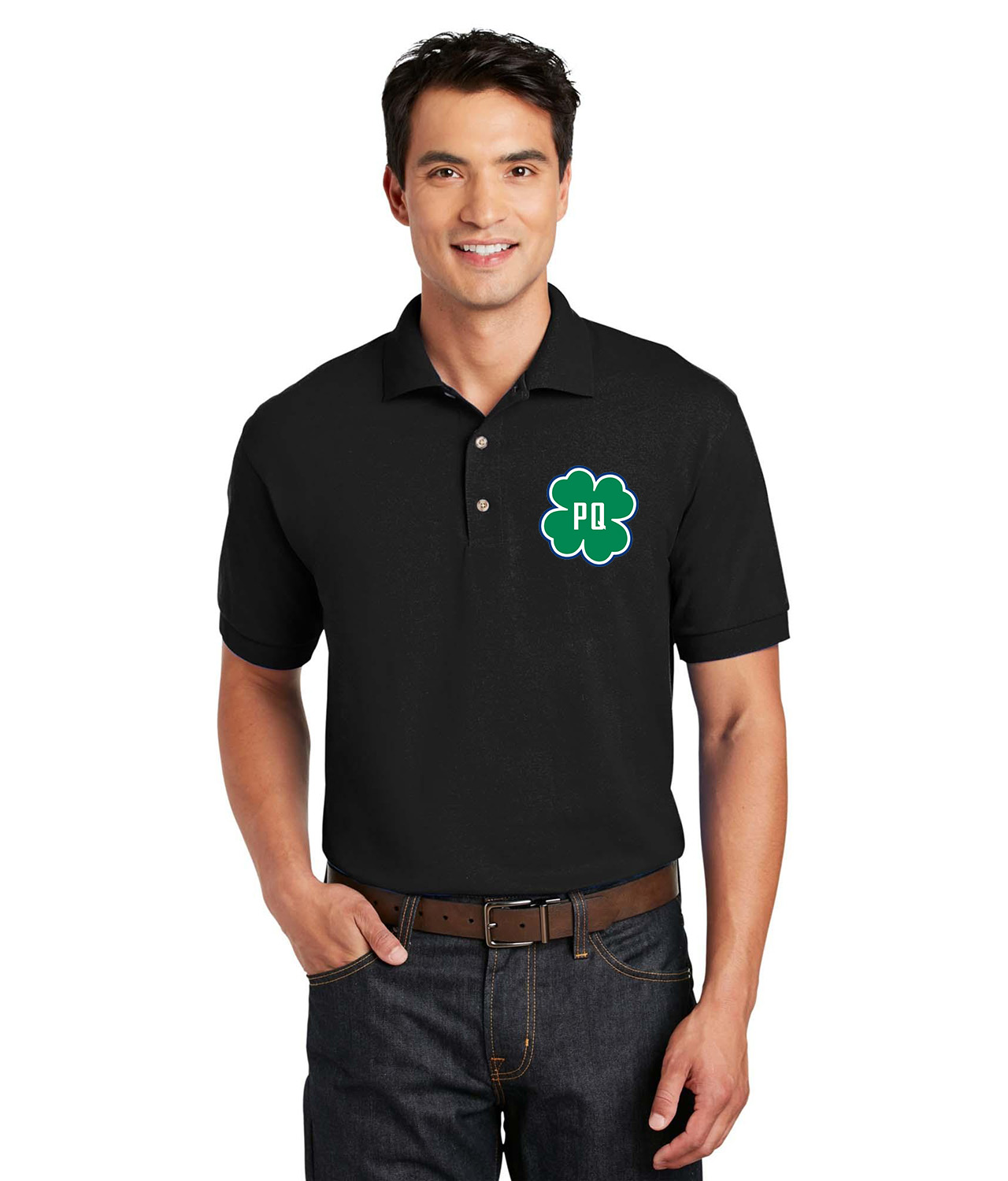 Vancouver Canucks Player, Coach, And General Manager Pat Quinn Hockey Logo Symbol Emblem Customized Design on Unisex Sport Knit Jersey Polo T-Shirt