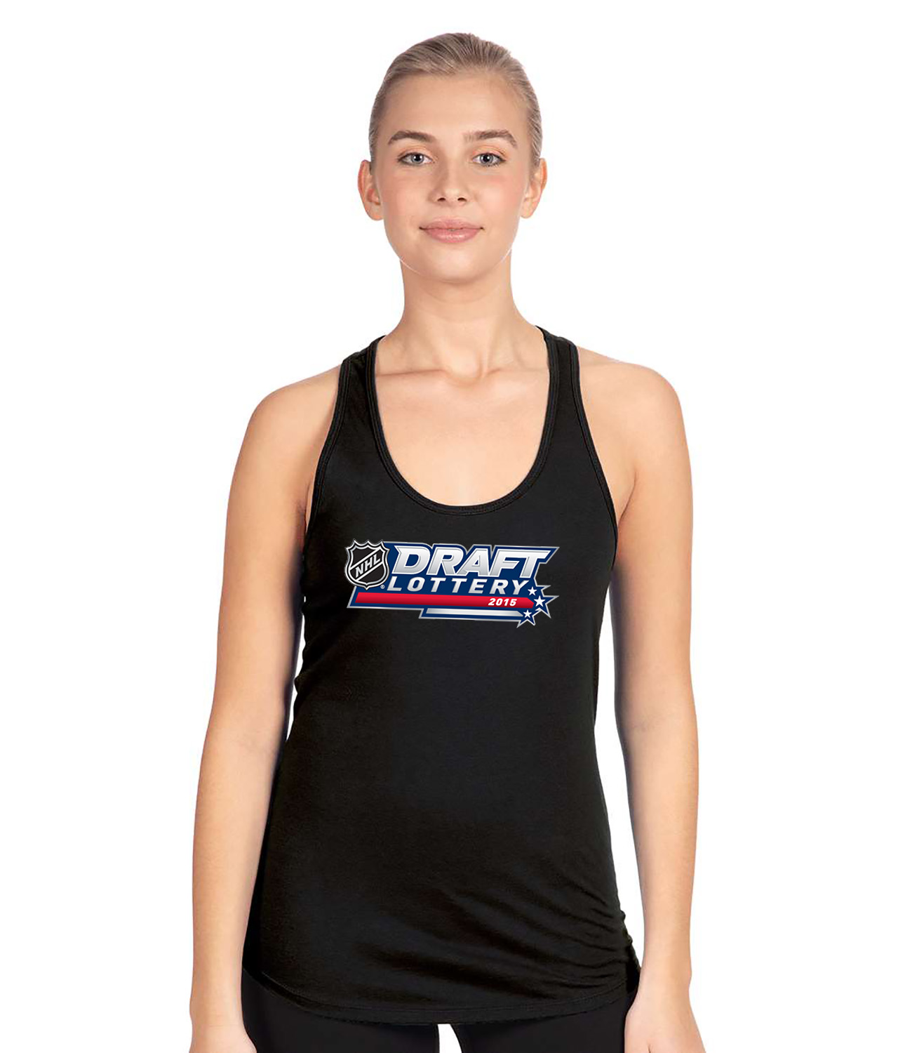 2015 NHL Draft Lottery Hockey Logo Symbol Emblem Customized Design on Women's Racerback Tank Top