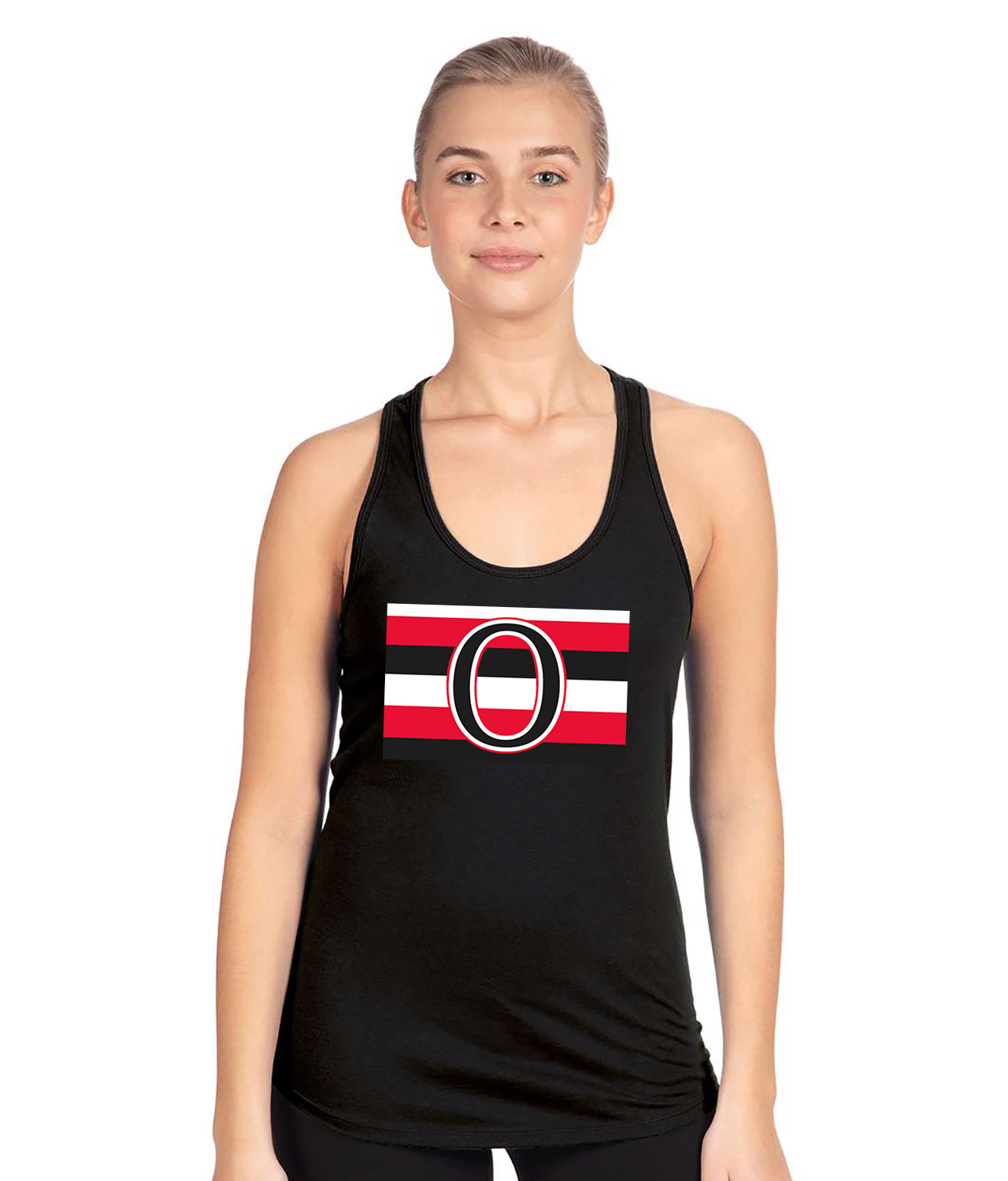 Ottawa Senators Jersey 1930-31 Hockey Logo Symbol Emblem Customized Design on Women's Racerback Tank Top