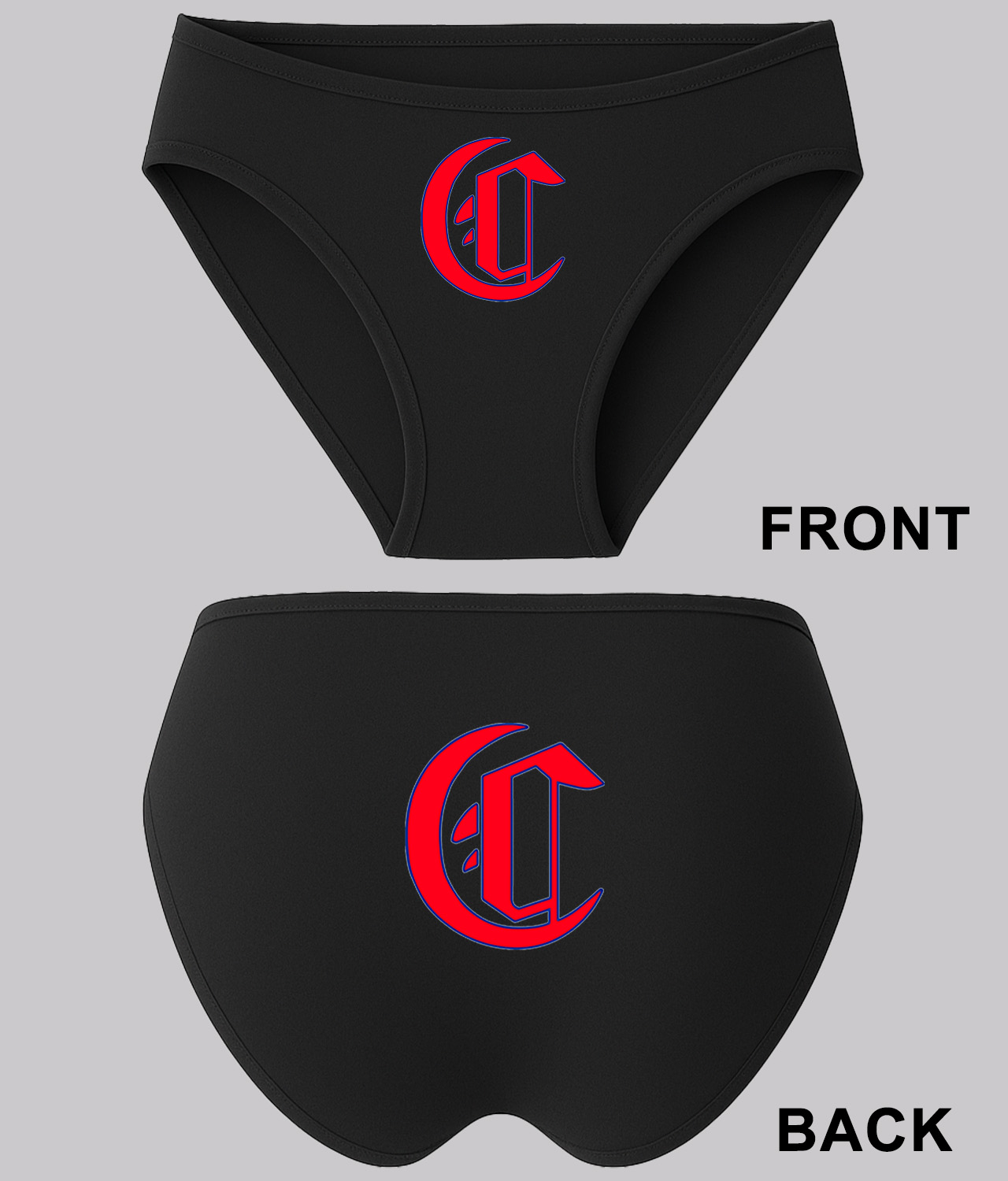 Montreal Canadiens 1912 Hockey Logo Symbol Emblem Customized Design on Women's Bikini Brief Underwear