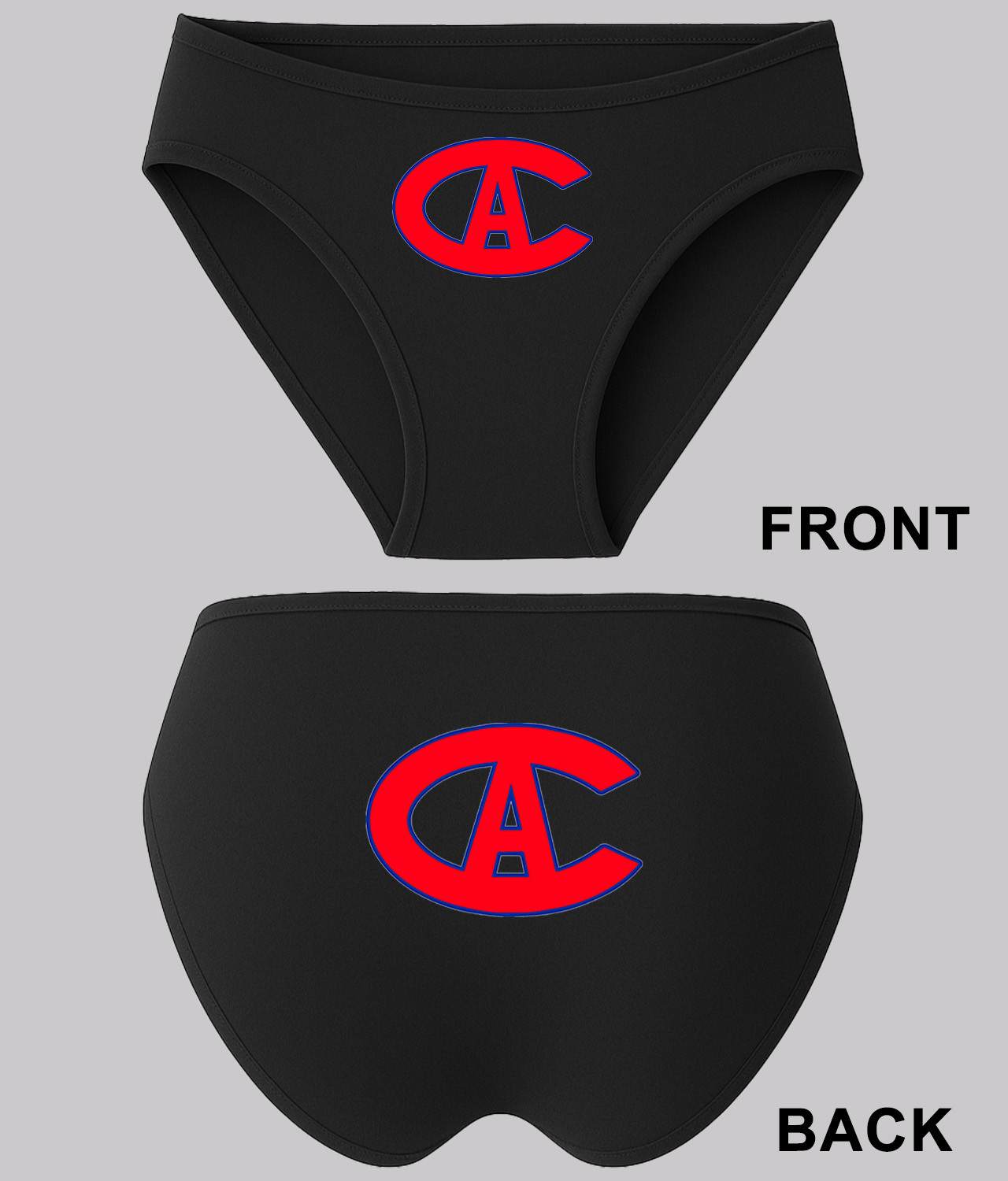 Montreal Canadiens 1914 Hockey Logo Symbol Emblem Customized Design on Women's Bikini Brief Underwear