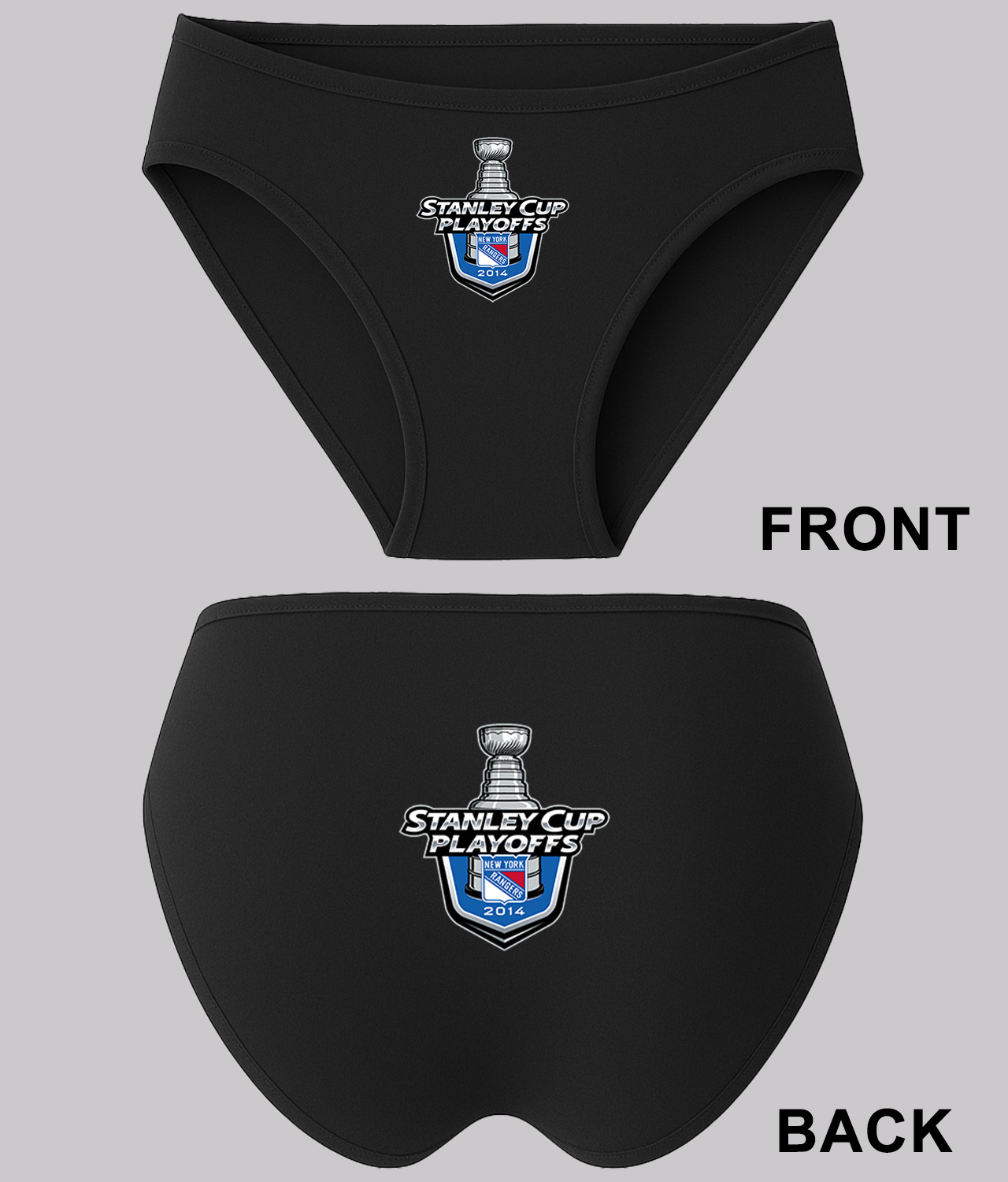 2014 Stanley Cup Playoffs - New York Rangers Hockey Logo Symbol Emblem Customized Design on Women's Bikini Brief Underwear
