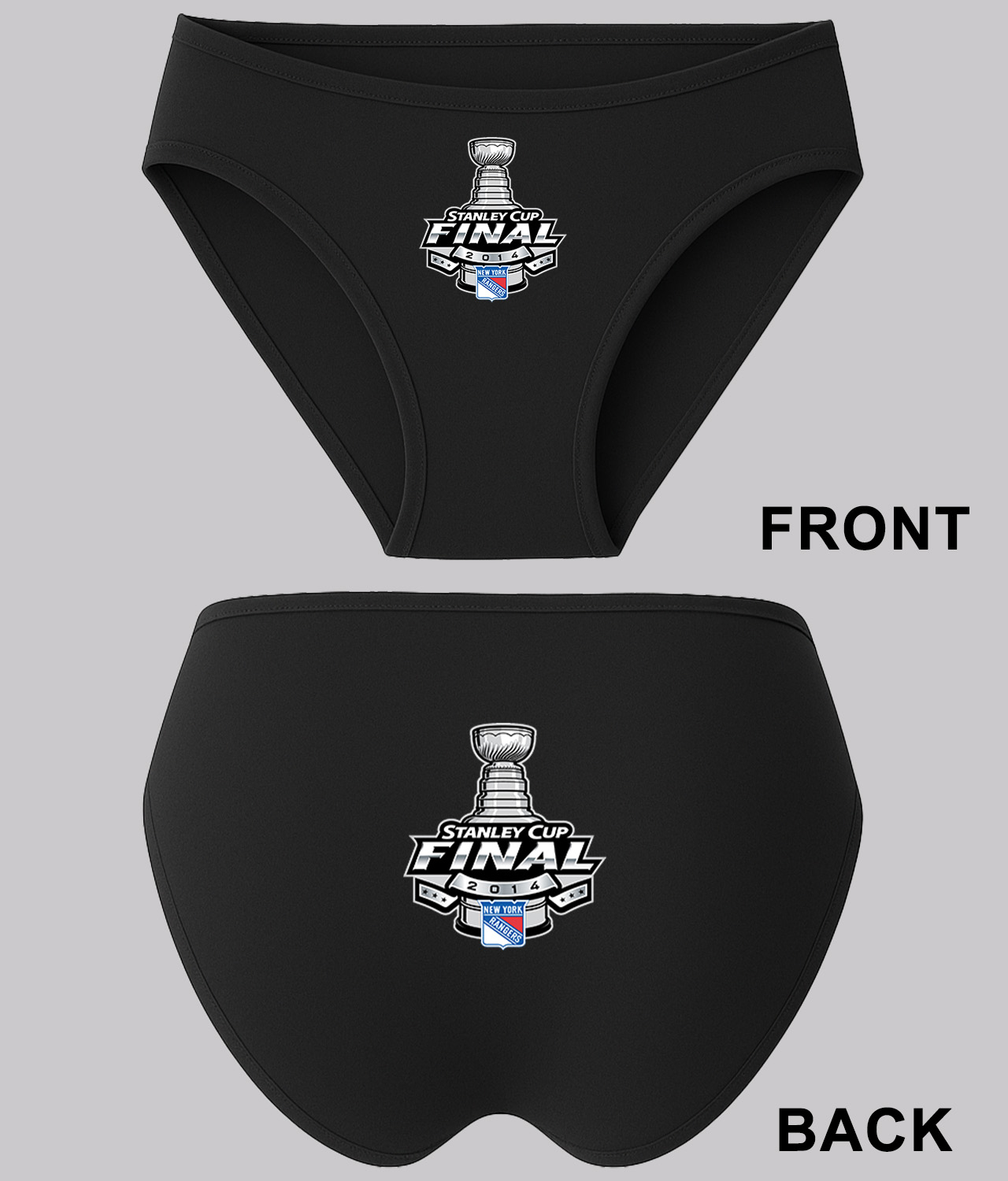 2014 Stanley Cup Final - New York Rangers Hockey Logo Symbol Emblem Customized Design on Women's Bikini Brief Underwear