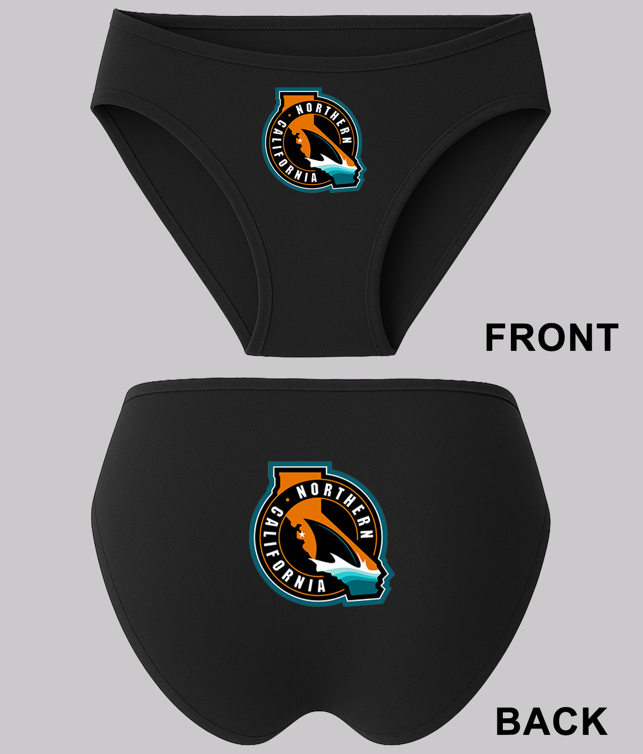 San Jose Sharks Northern California Hockey Logo Symbol Emblem Customized Design on Women's Bikini Brief Underwear