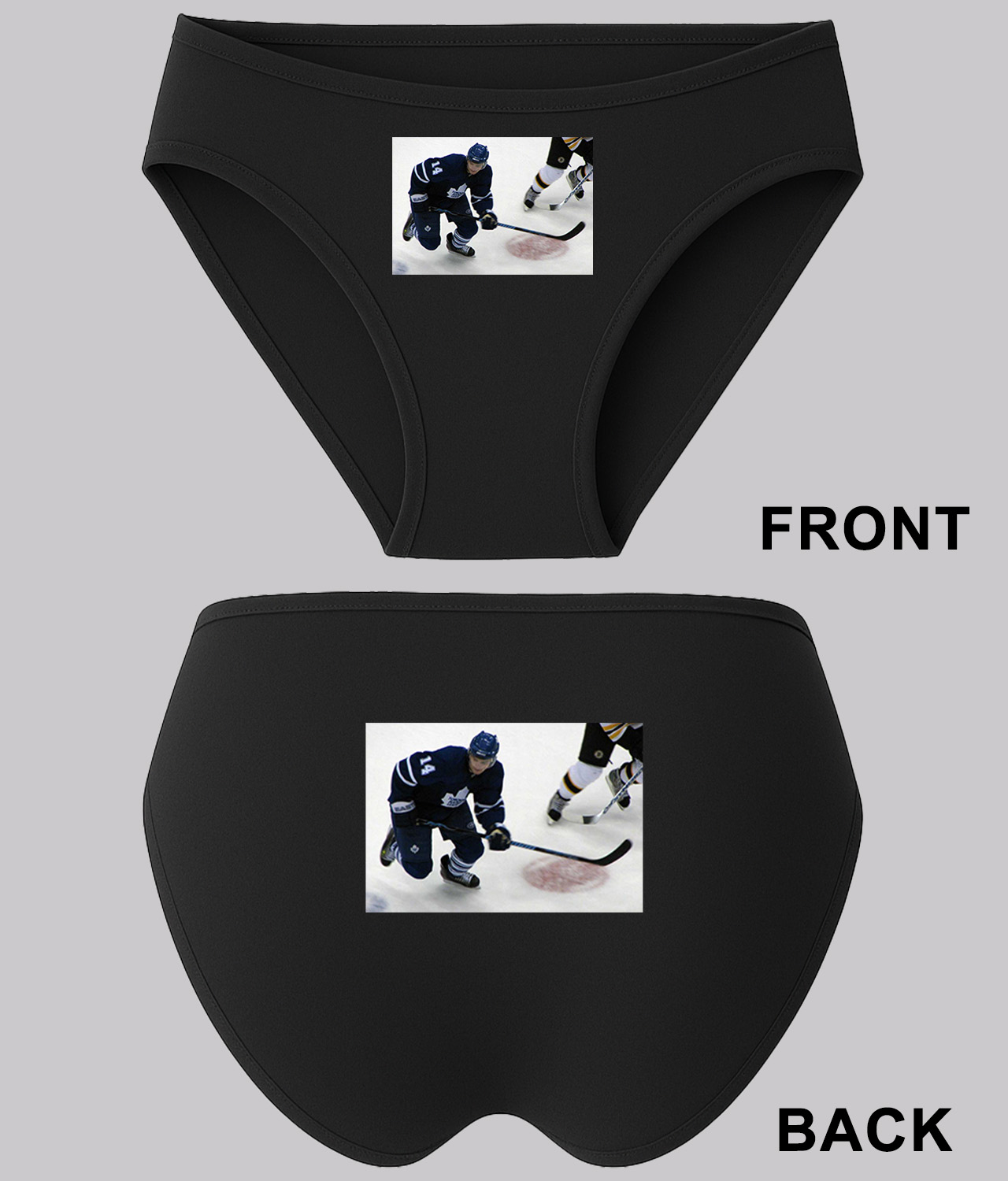 2000s Toronto Maple Leafs Photo Hockey Logo Symbol Emblem Customized Design on Women's Bikini Brief Underwear