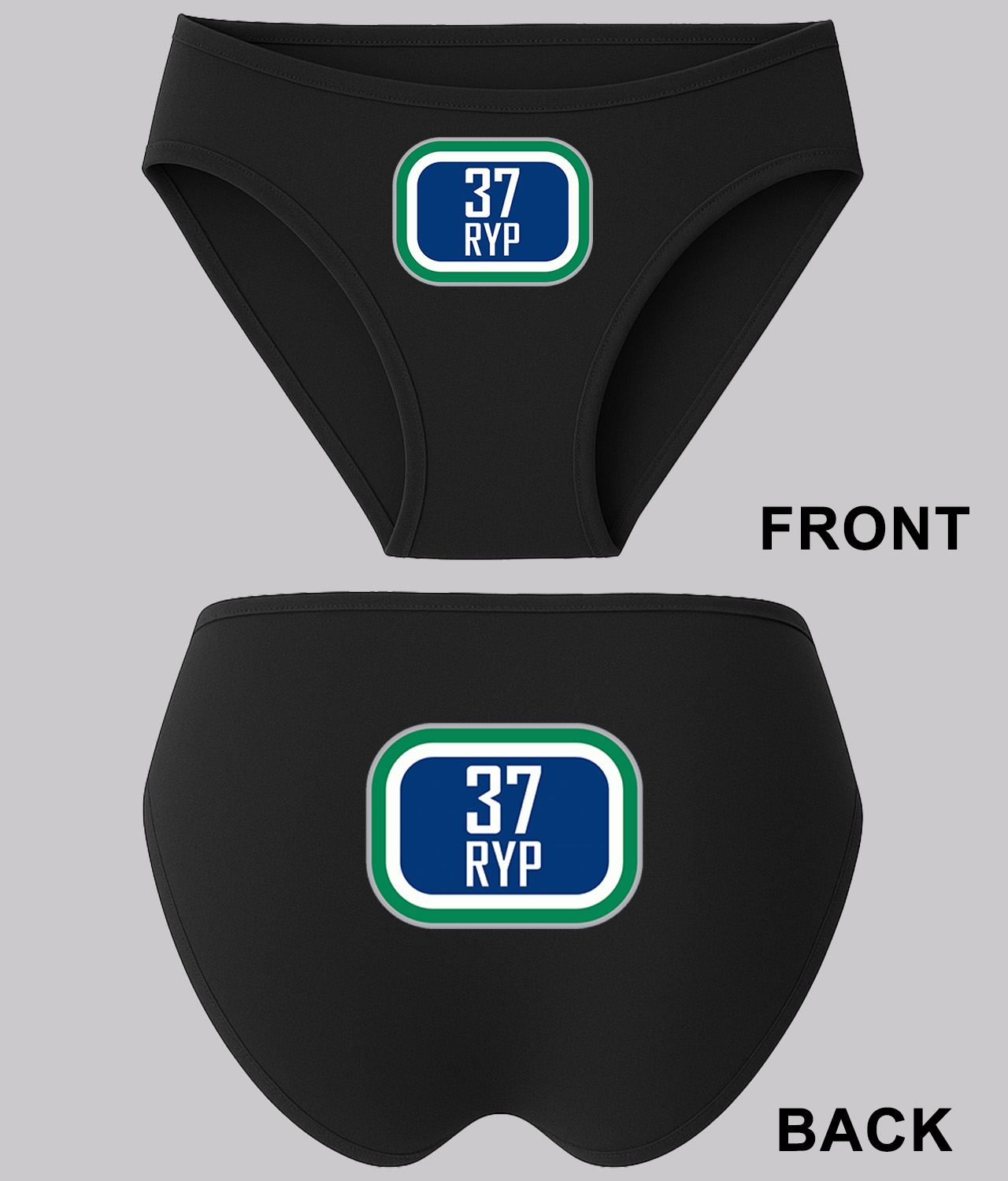 2011-12 NHL Memory Vancouver Canucks Rick Rypien Hockey Logo Symbol Emblem Customized Design on Women's Bikini Brief Underwear