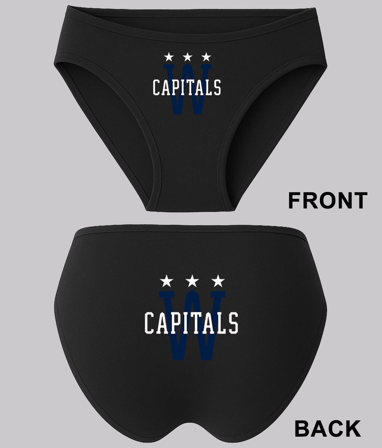 Washington Capitals 2015 NHL Winter Classic At Nationals Park Against Chicago Hockey Logo Emblem Customized Design on Women's Bikini Brief Underwear