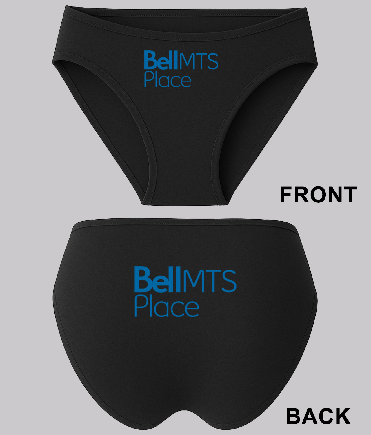 Winnipeg Jets Bell MTS Place Stadium Hockey Logo Symbol Emblem Customized Design on Women's Bikini Brief Underwear