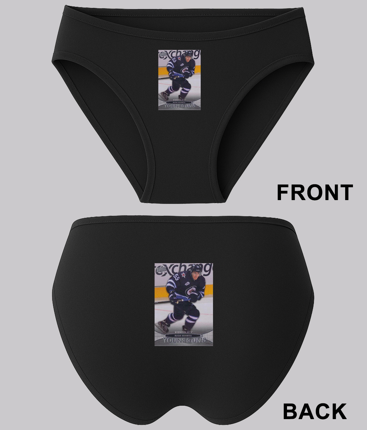 2011 Winnipeg Jets Mark Scheifele Photo Hockey Logo Symbol Emblem Customized Design on Women's Bikini Brief Underwear