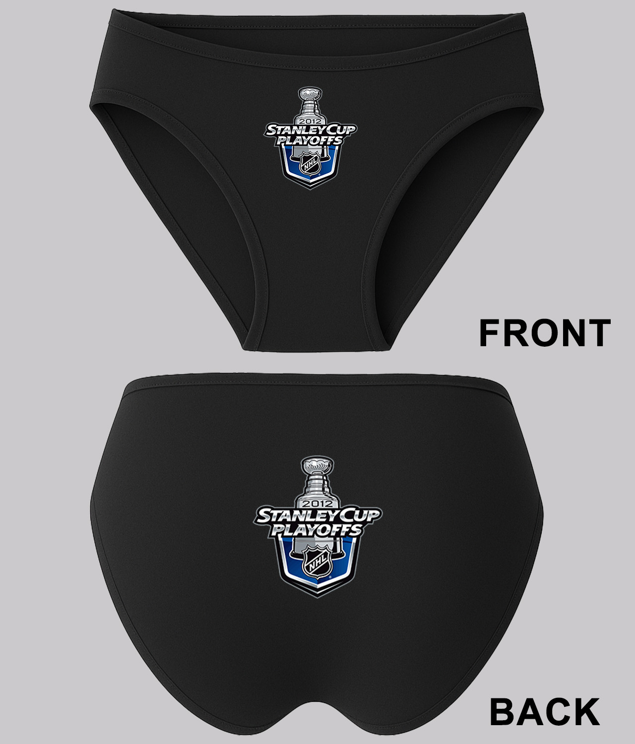 2012 NHL Stanley Cup Playoffs Hockey Logo Symbol Emblem Customized Design on Women's Bikini Brief Underwear