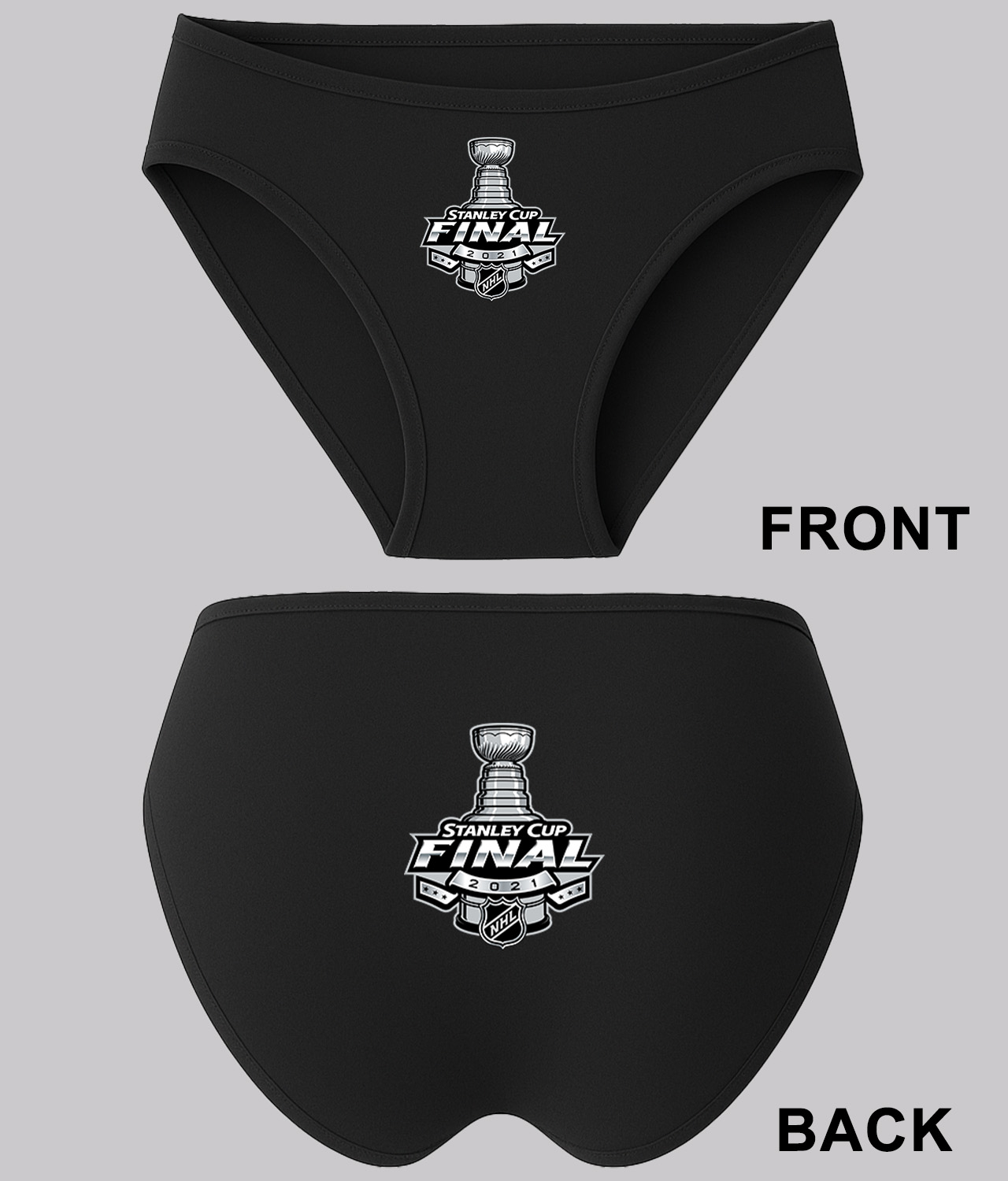 The NHL 2021 Stanley Cup Final Hockey Logo Symbol Emblem Customized Design on Women's Bikini Brief Underwear