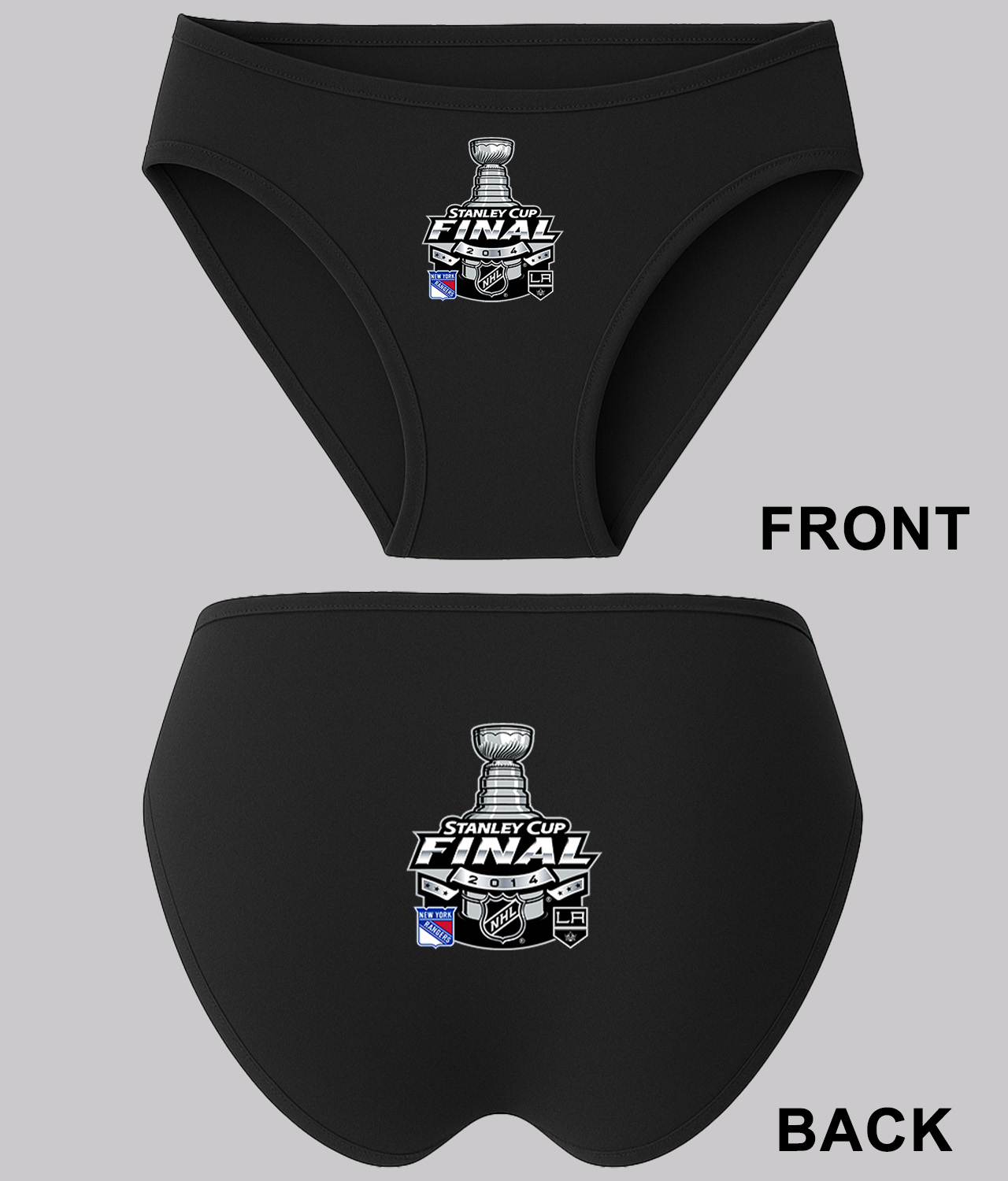 2014 NHL Stanley Cup Final Matchup - Los Angeles Kings Vs New York Rangers Hockey Logo Emblem Customized Design on Women's Bikini Brief Underwear