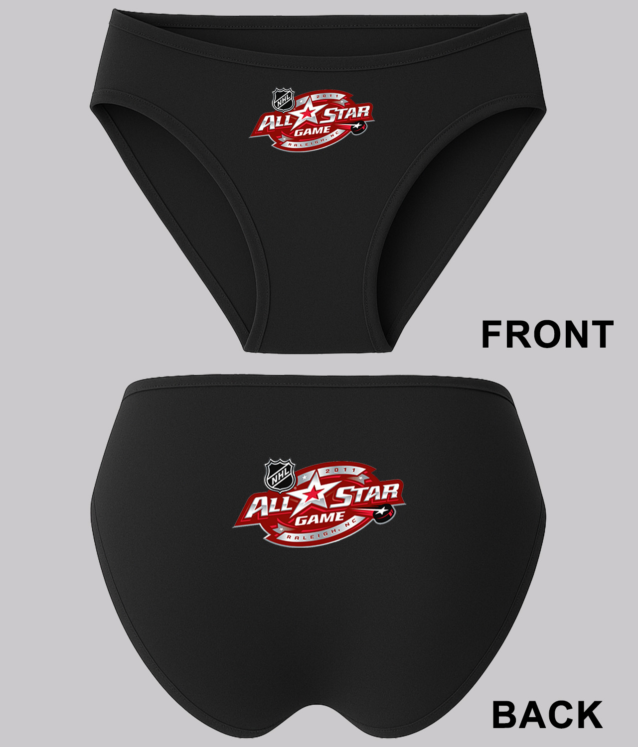 2011 NHL All-Star Game Played In Raleigh, North Carolina Hockey Logo Symbol Emblem Customized Design on Women's Bikini Brief Underwear