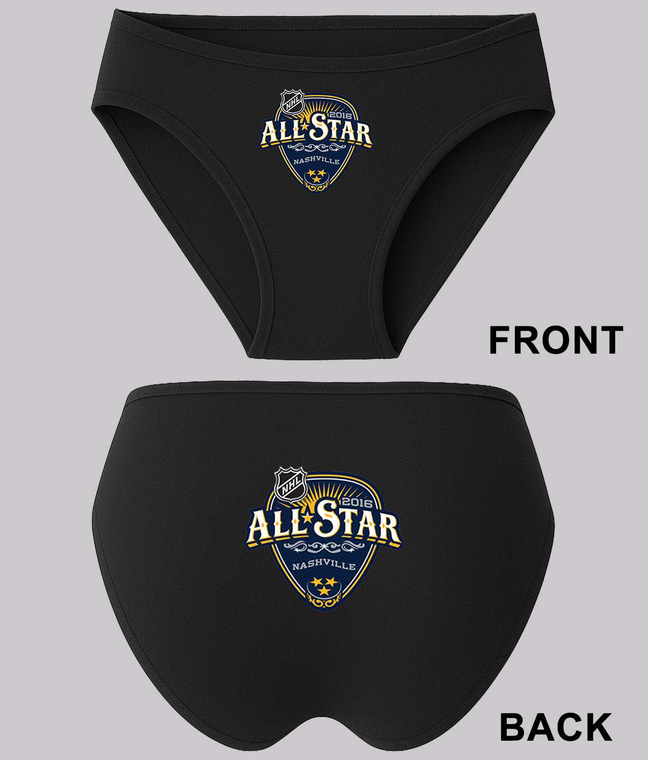 NHL All-Star Game Timeline User comments 2016 NHL All-Star Game - Nashville Hockey Logo Emblem Customized Design on Women's Bikini Brief Underwear